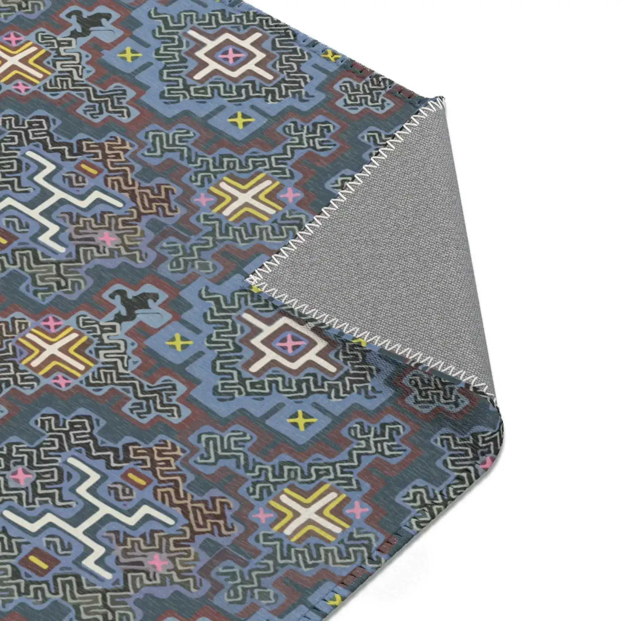Indigo Maze Geo Accent Rug - Image 5