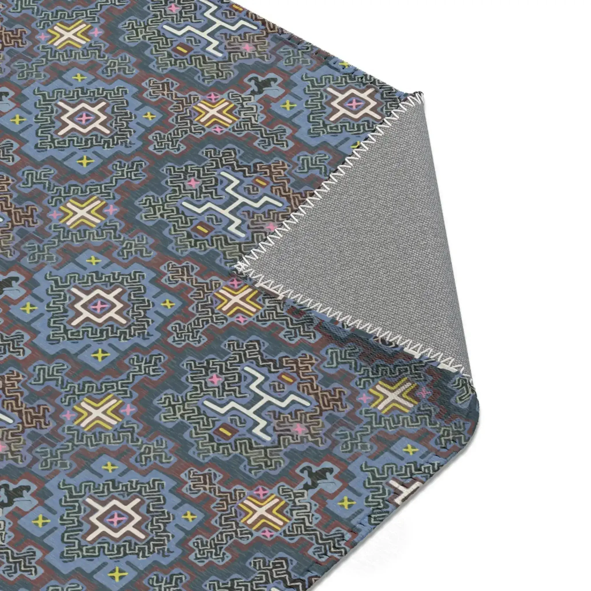 Indigo Maze Geo Accent Rug - Image 6