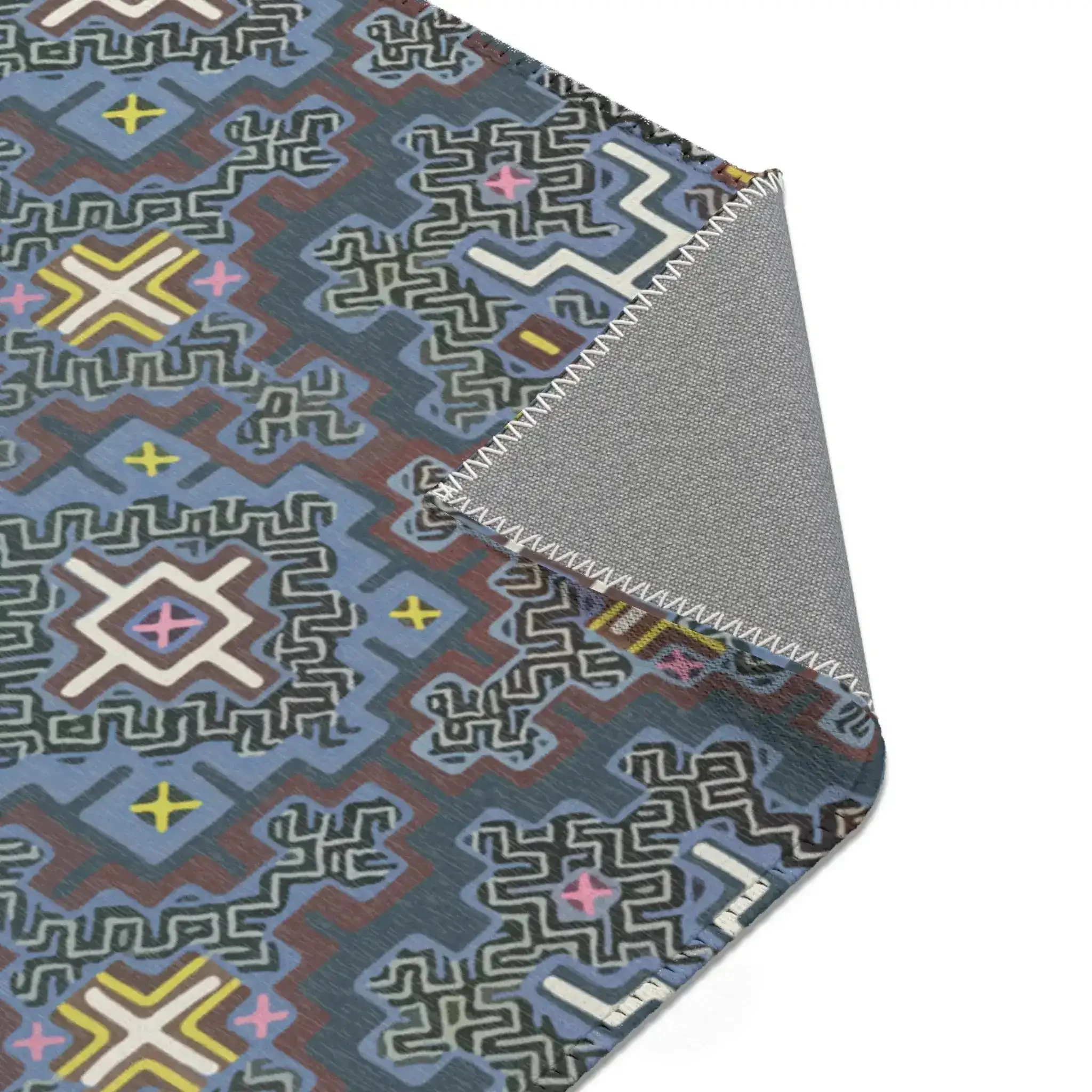Indigo Maze Geo Accent Rug - Image 8