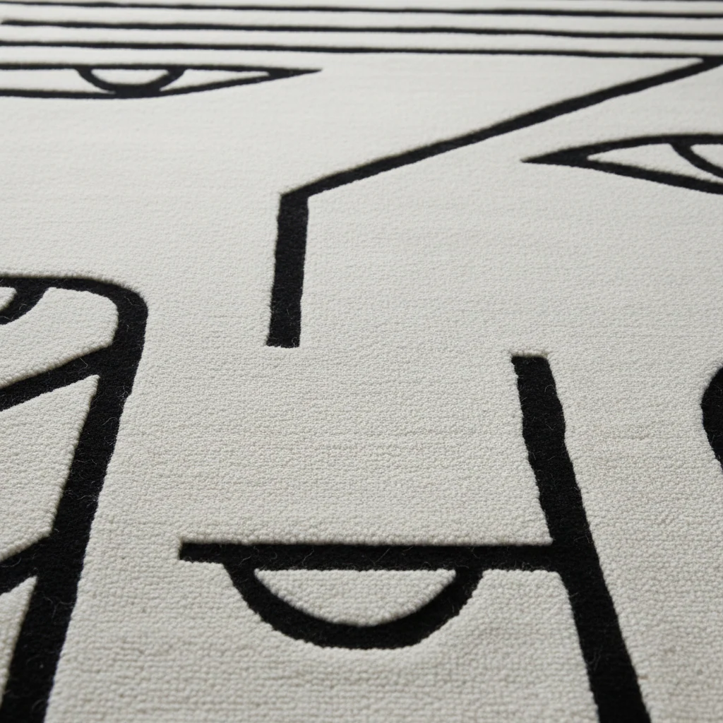 Inkbound Face Geometry Hand Tufted Rug - Image 3