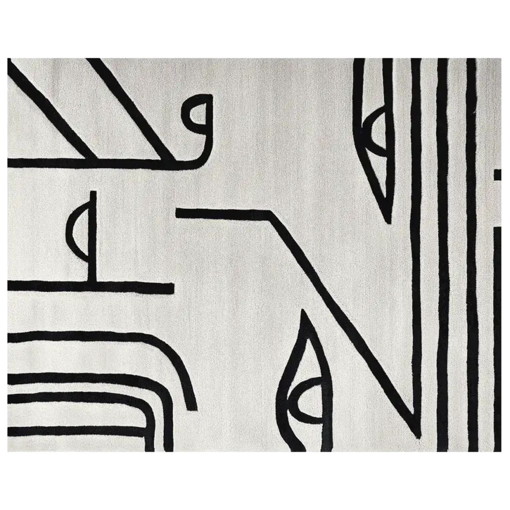 Inkbound Face Geometry Hand Tufted Rug - Image 4