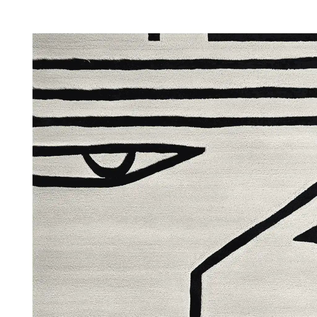 Inkbound Face Geometry Hand Tufted Rug - Image 5