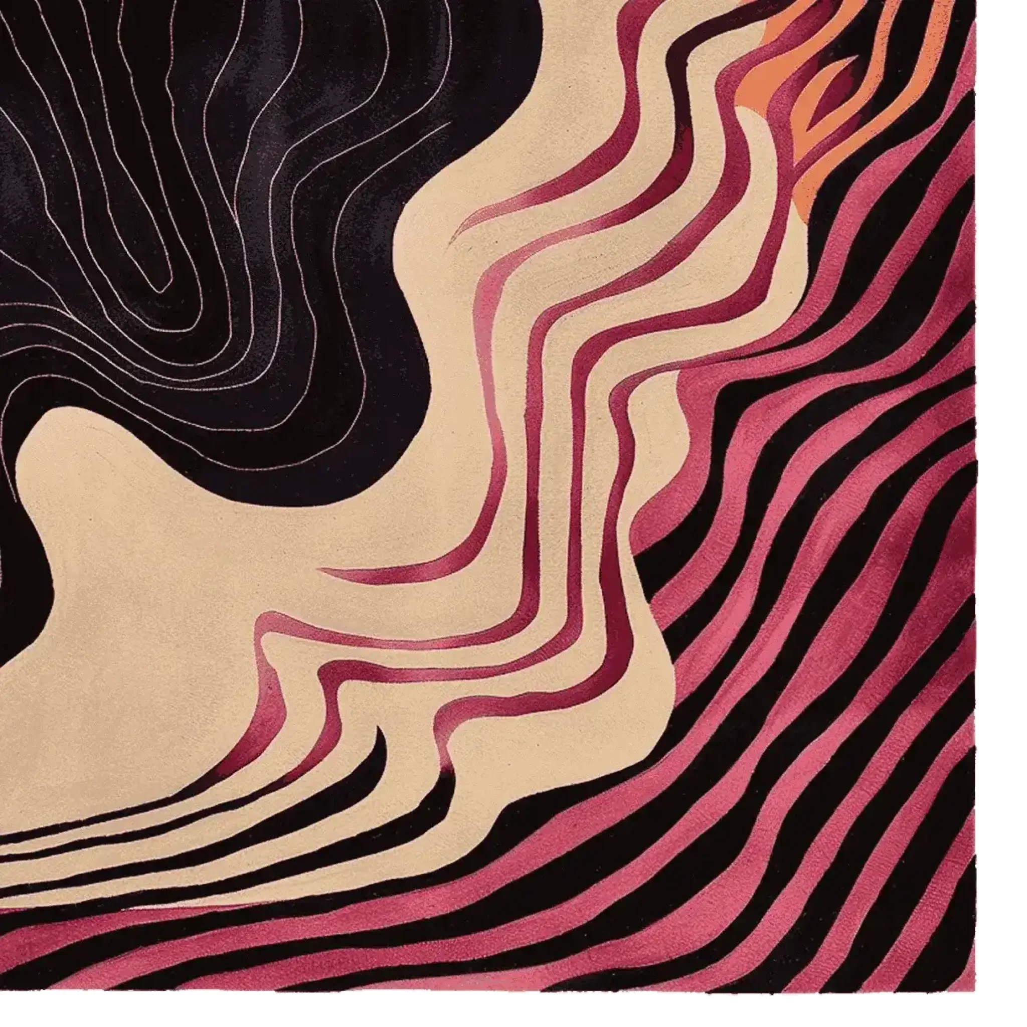 Inky Drift Lines Hand Tufted Rug - Image 5