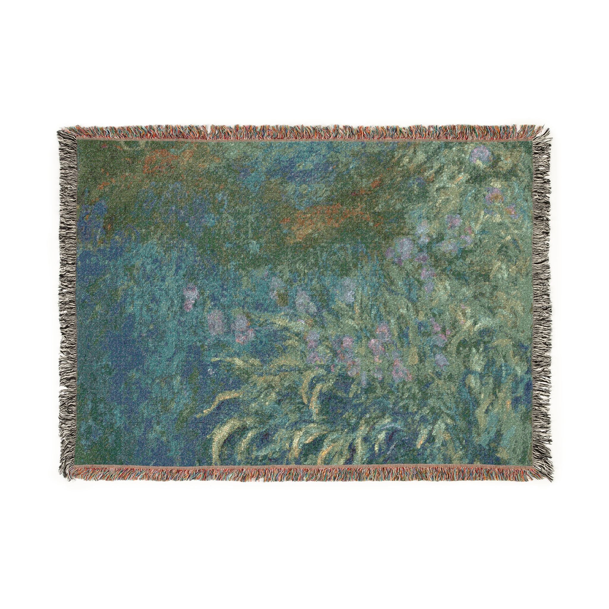 irises-claude-monet | Woven Tapestry Blanket