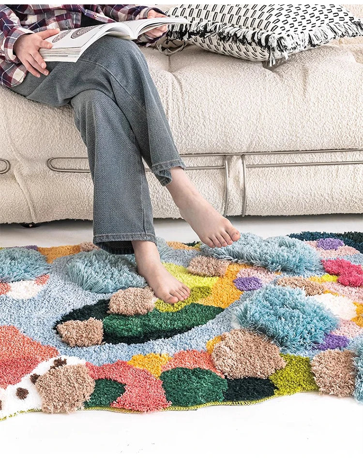 Irregular Floral Garden Area Rug - Image 12