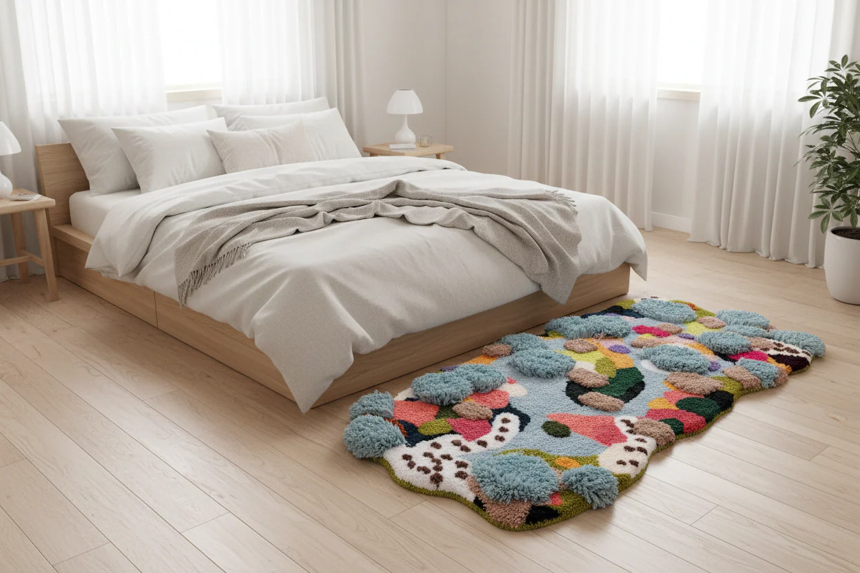 Irregular Floral Garden Area Rug - Image 4