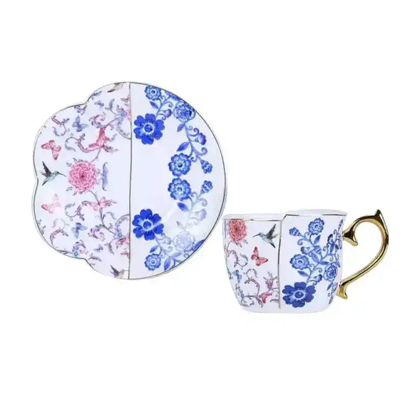Irregularly Chinoiserie Tiger Mug and Saucer Set - Image 4