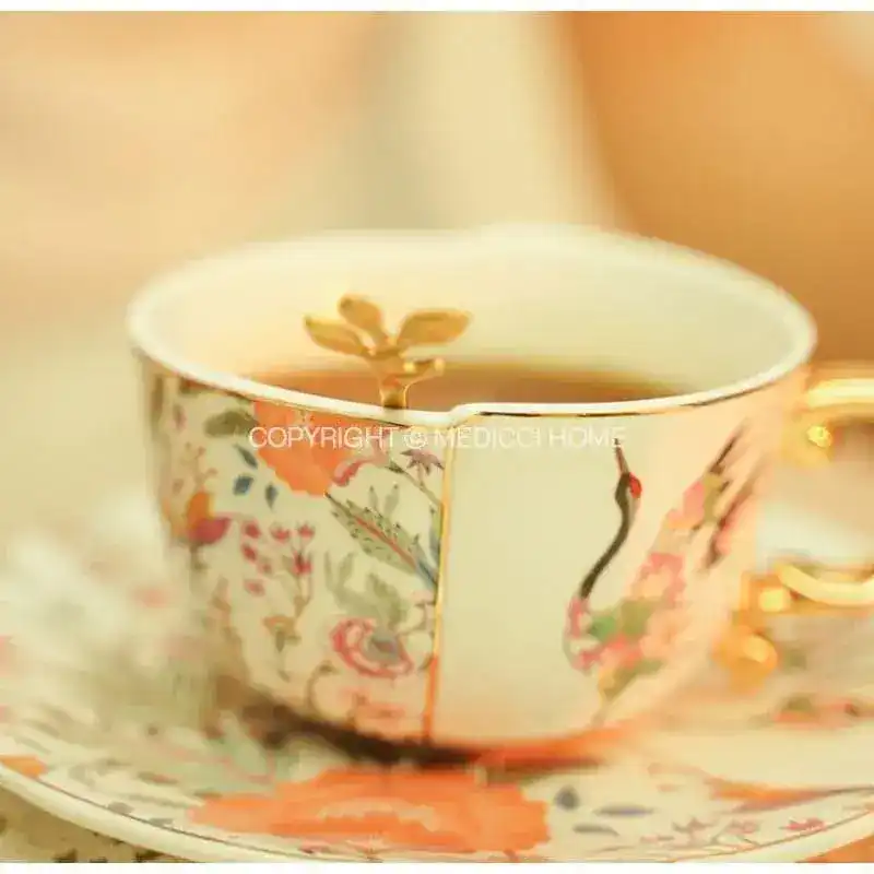 Irregularly Chinoiserie Tiger Mug and Saucer Set - Image 7