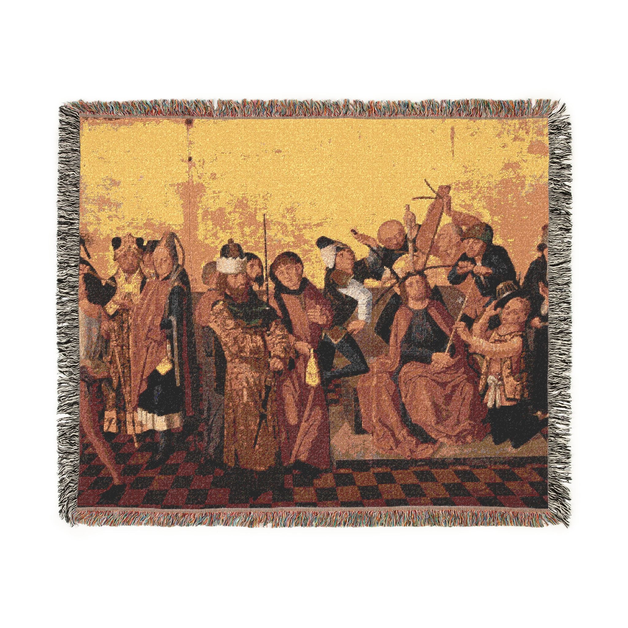 Isenmann, Colmar Altarpiece (Flagellation, Crowning with Thorns) | Woven Tapestry Blanket - Image 2