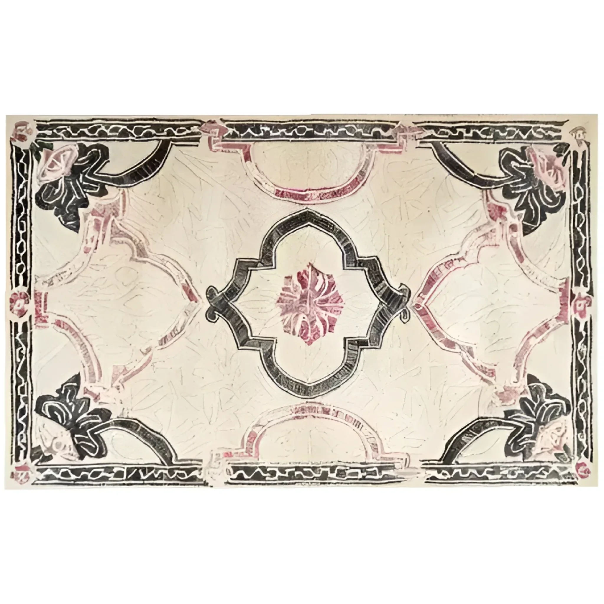 Ivory Bloom Border Hand Tufted Rug - Image 4