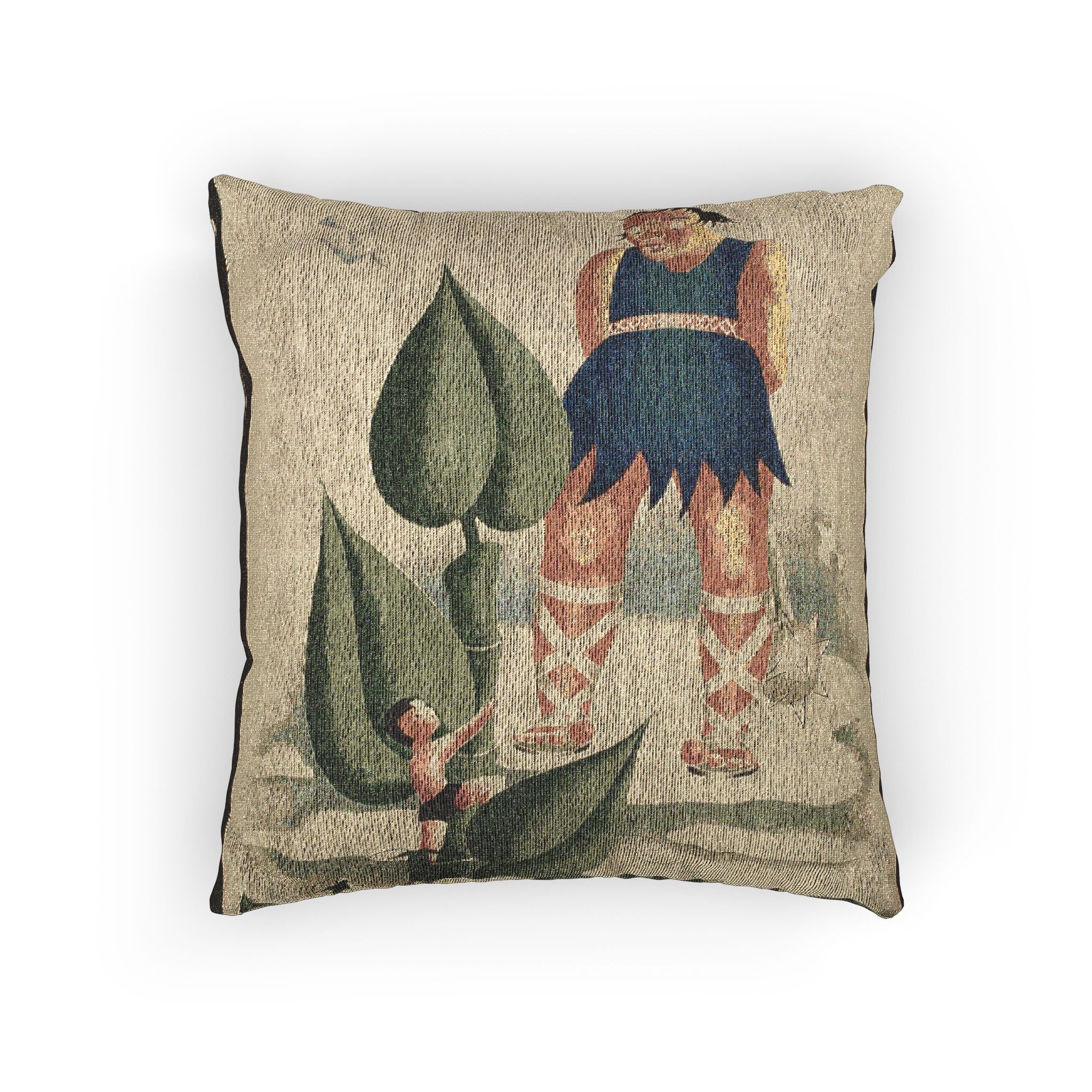jack-and-the-beanstalk-wpa-federal-art-project | Woven Pillow - Image 3
