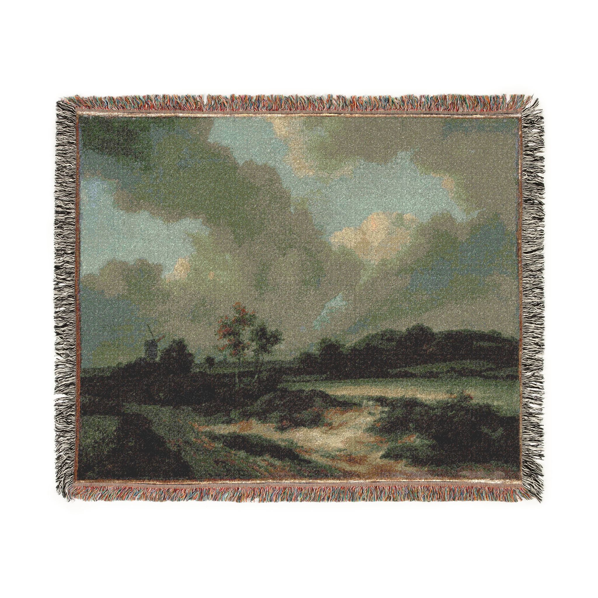 Jacob van Ruisdael - Grainfields | Woven Tapestry Blanket - Image 7