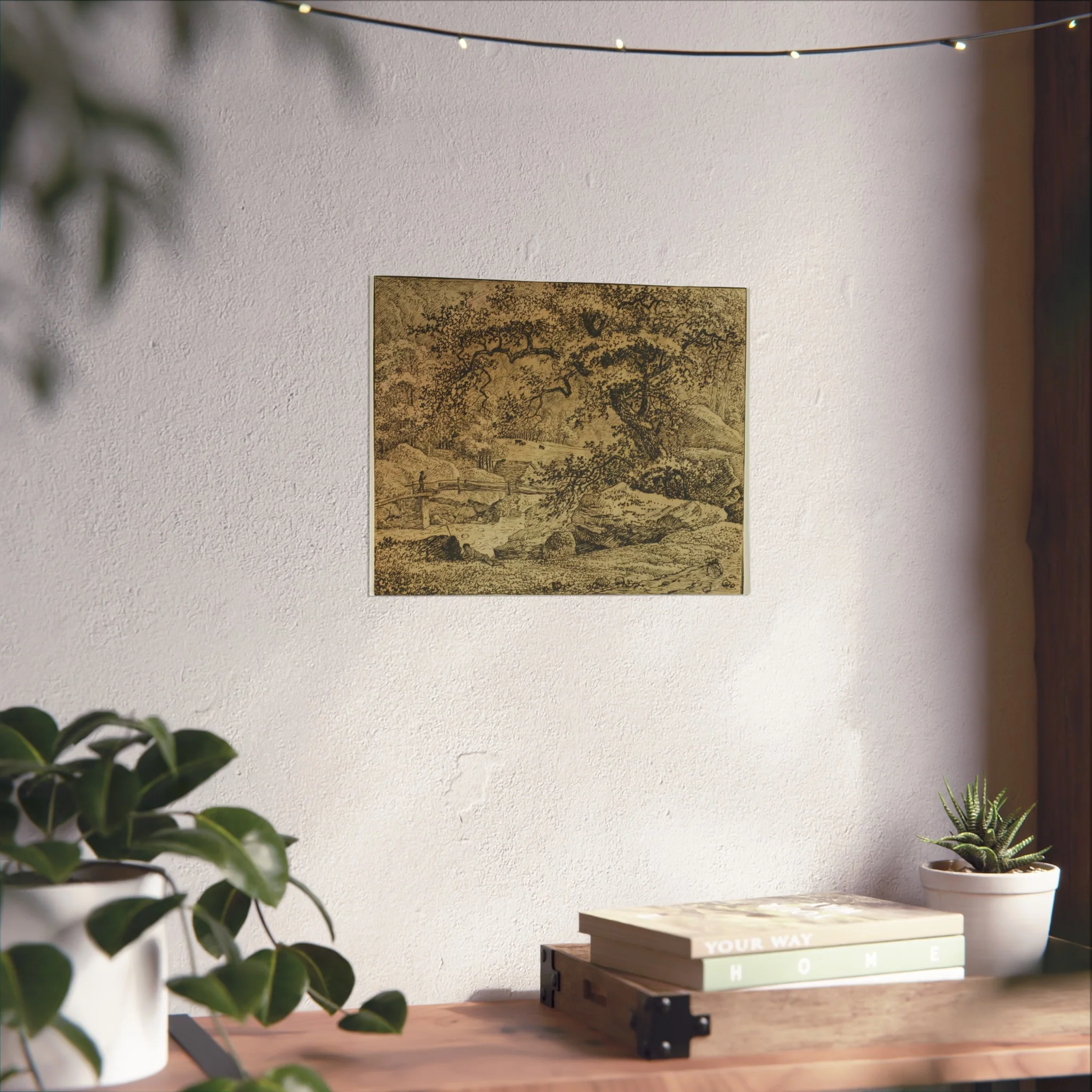 Jacob van Ruisdael - Landscape with Figure Resting Under Tree by Stream | Fine Art Poster - Image 6