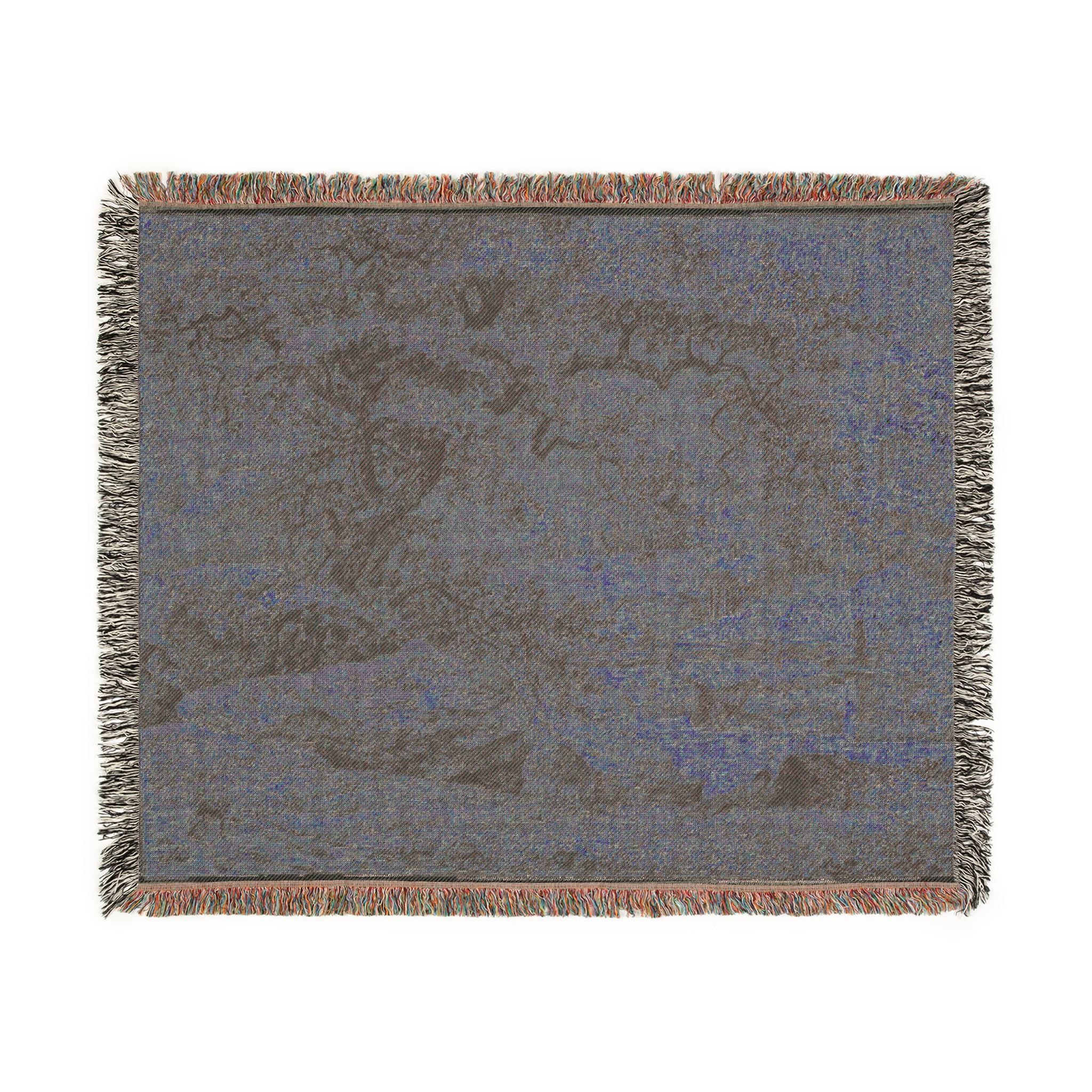 Jacob van Ruisdael - Landscape with Figure Resting Under Tree by Stream | Woven Tapestry Blanket - Image 8