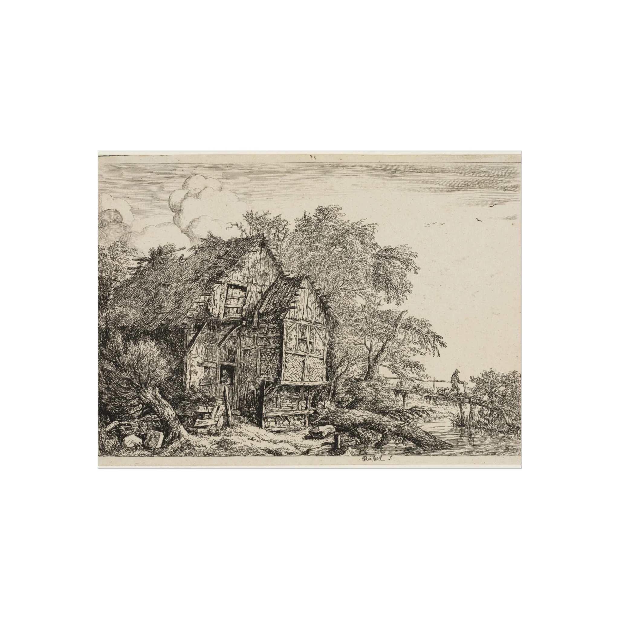 Jacob van Ruisdael - The Little Bridge | Fine Art Poster - Image 3