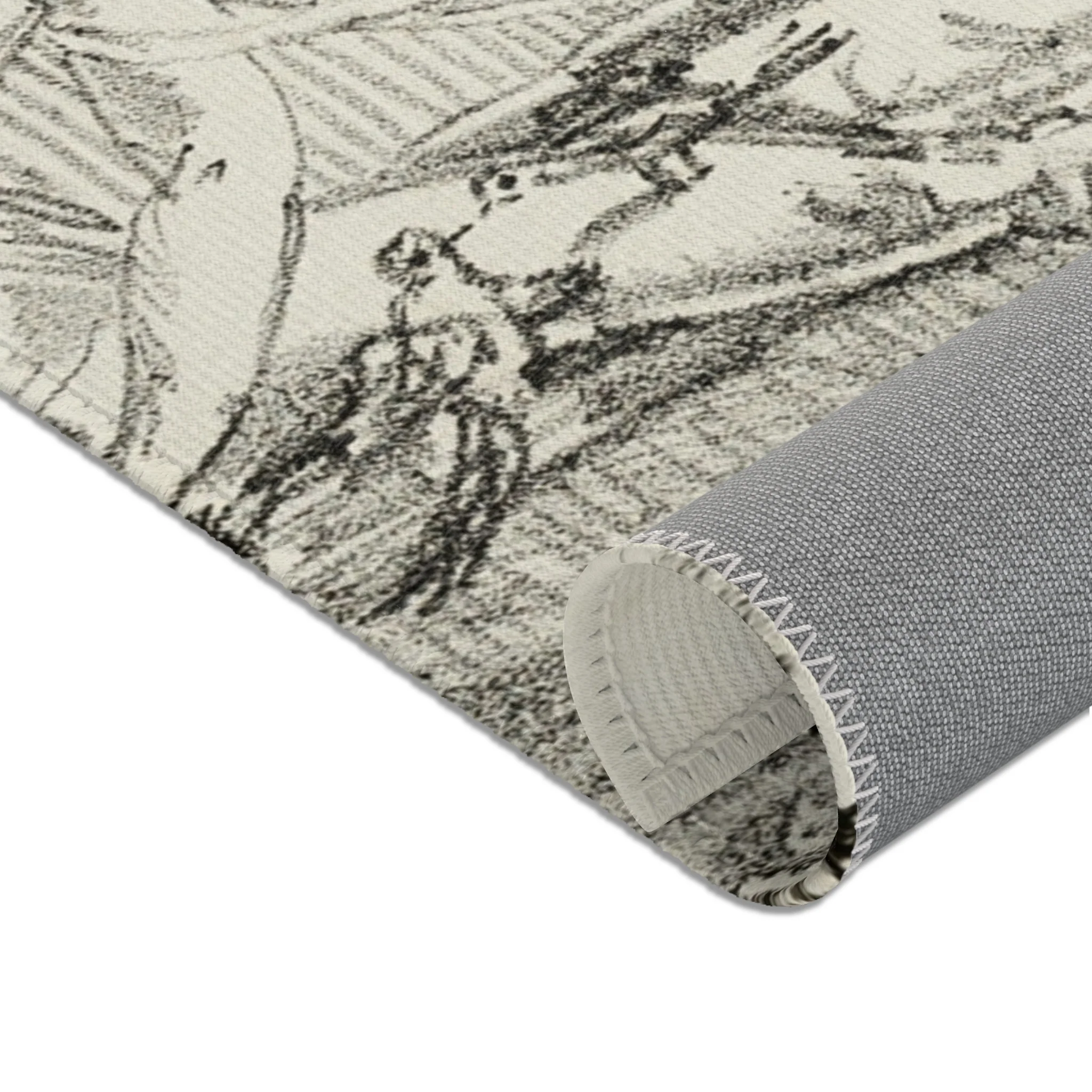 Jacques Louis David - Loveless Disarming Himself | Area Rug - Image 10