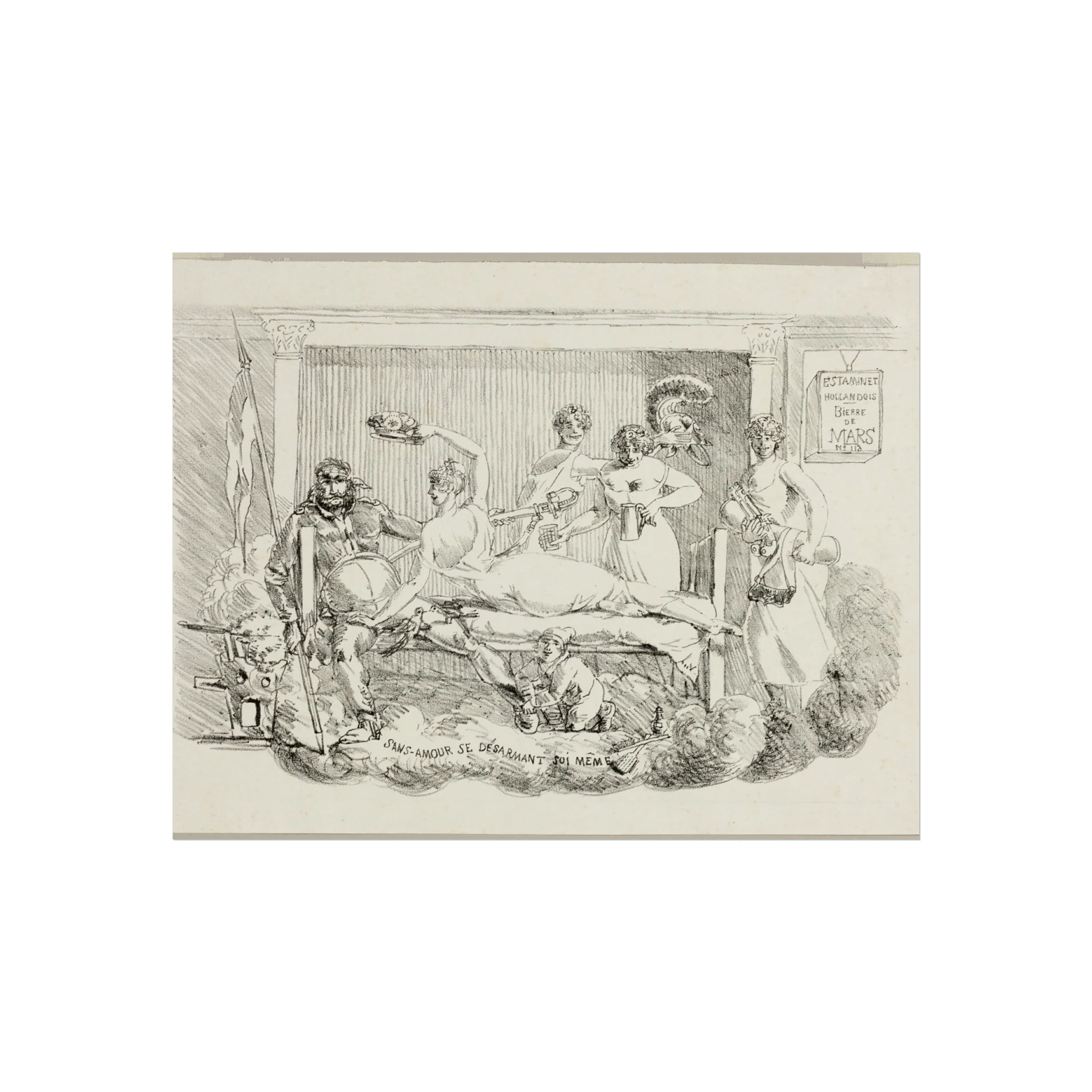Jacques Louis David - Loveless Disarming Himself | Fine Art Poster