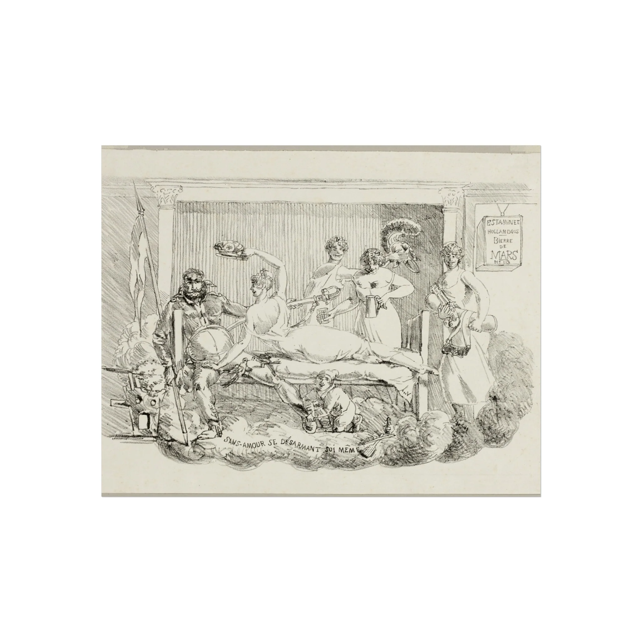 Jacques Louis David - Loveless Disarming Himself | Fine Art Poster - Image 2