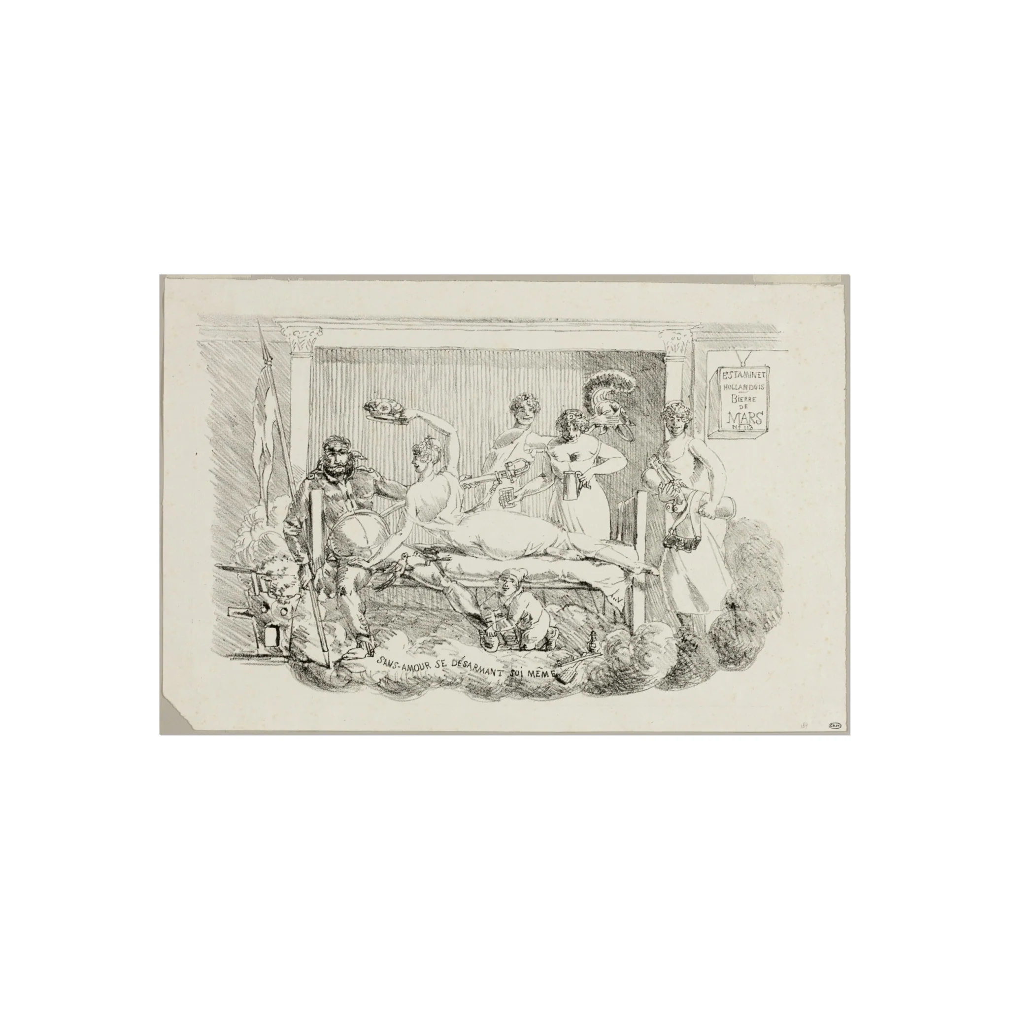 Jacques Louis David - Loveless Disarming Himself | Fine Art Poster - Image 4