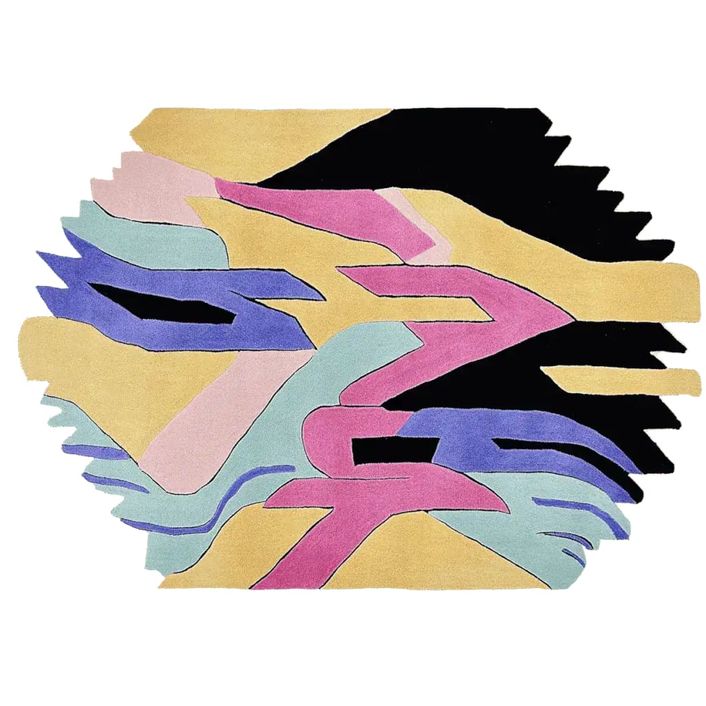 Jagged Rhythm Dream Hand Tufted Rug - Image 3