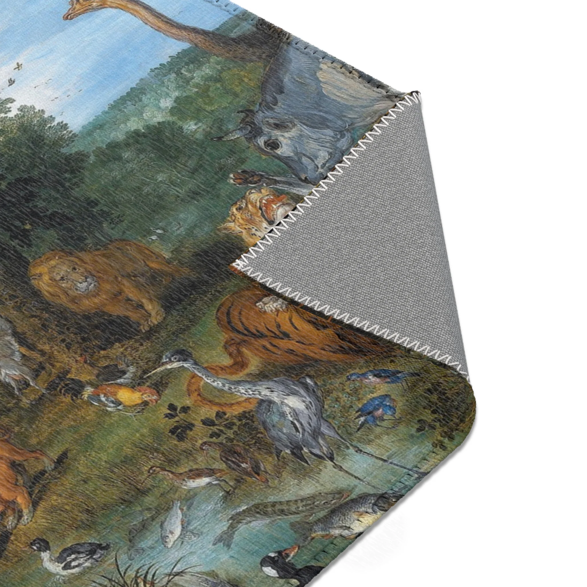 Jan Brueghel de Oude en Peter Paul Rubens - Het aards paradijs met de zondeval van Adam en Eva | Area Rug - Image 15