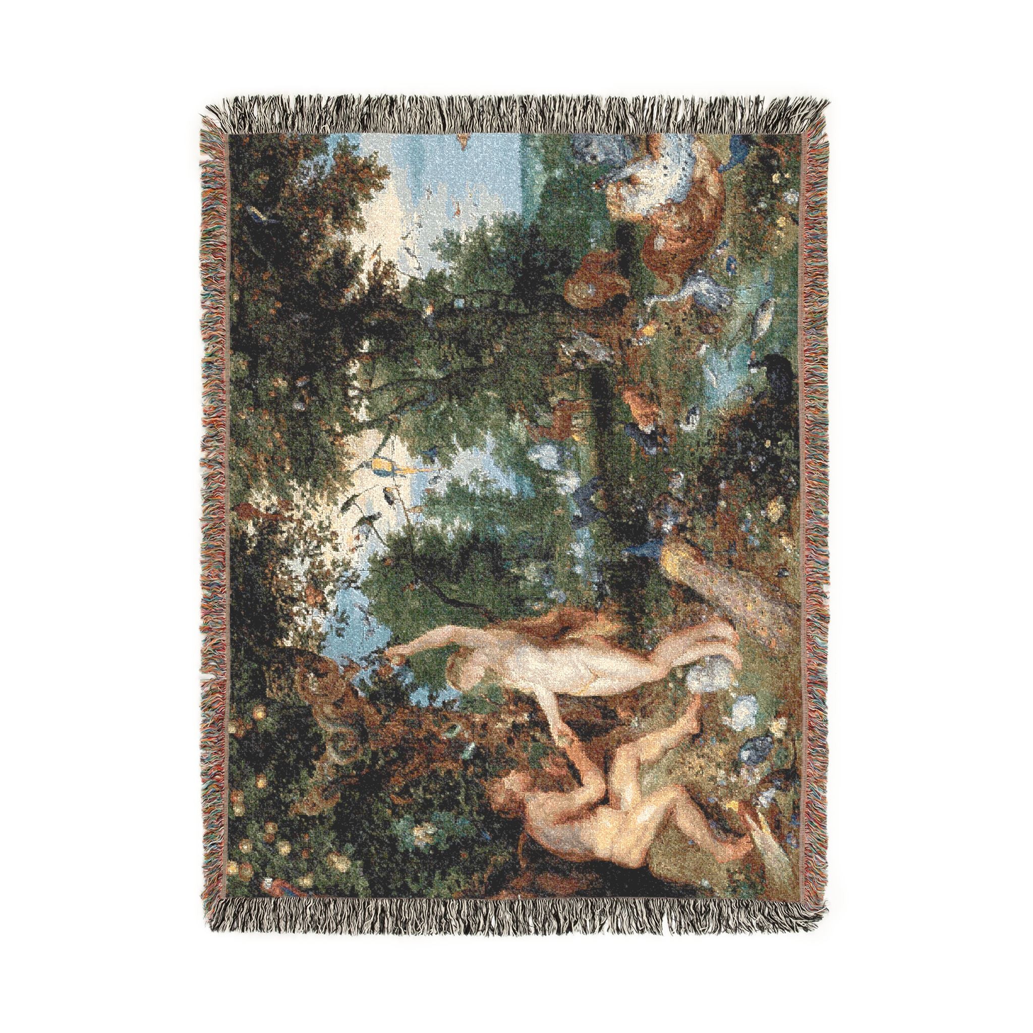 Jan Brueghel de Oude en Peter Paul Rubens - Het aards paradijs met de zondeval van Adam en Eva | Woven Tapestry Blanket - Image 11