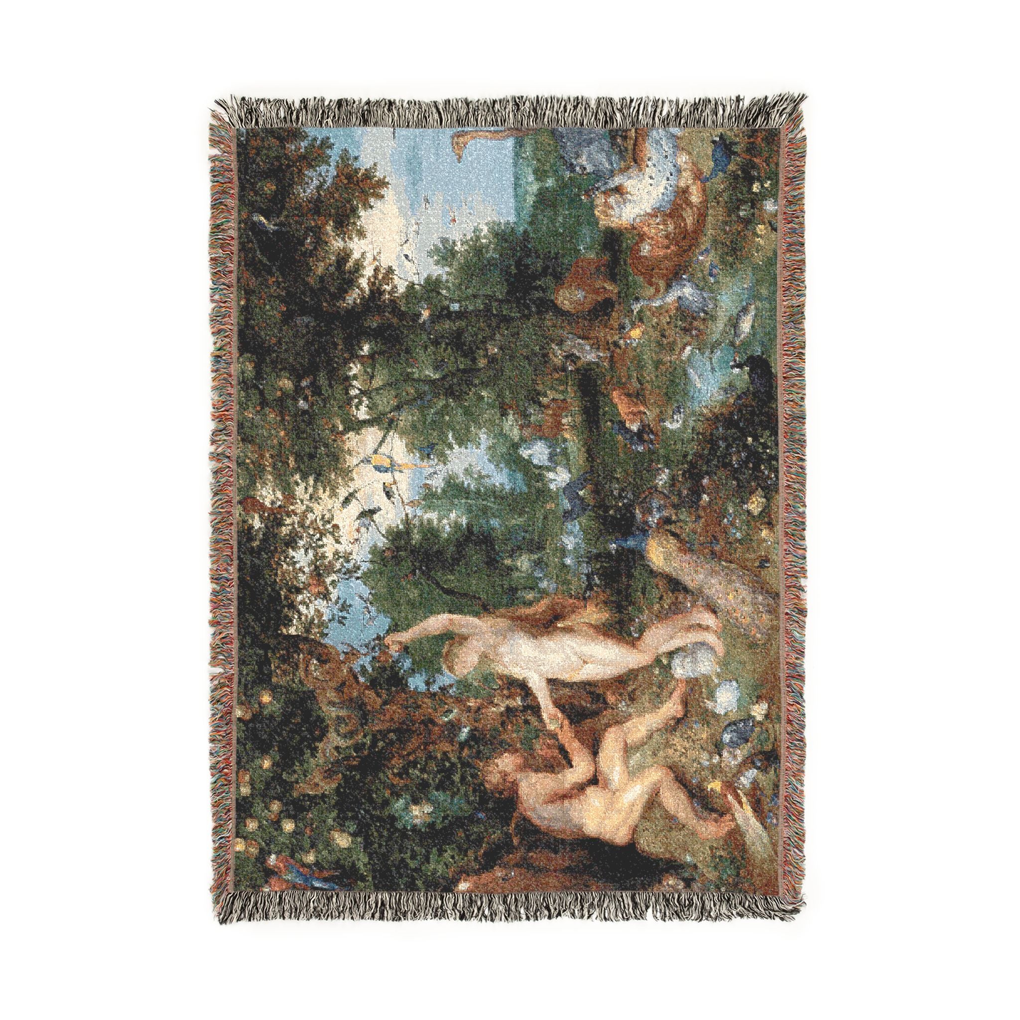 Jan Brueghel de Oude en Peter Paul Rubens - Het aards paradijs met de zondeval van Adam en Eva | Woven Tapestry Blanket - Image 6