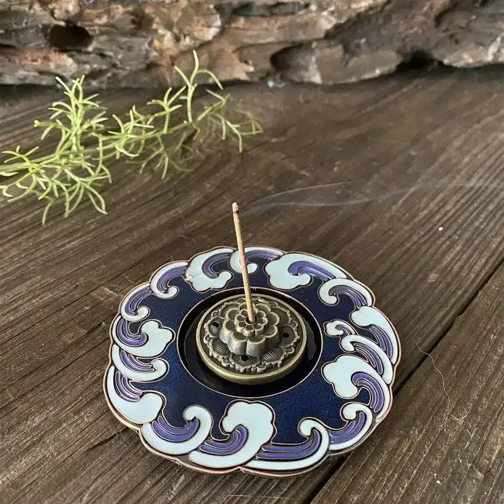 Japanese Enamel Incense Holder Dish - Image 3