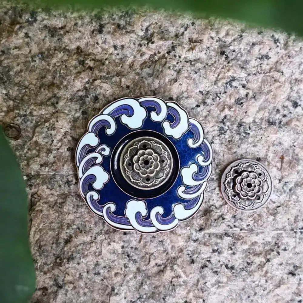 Japanese Enamel Incense Holder Dish - Image 4