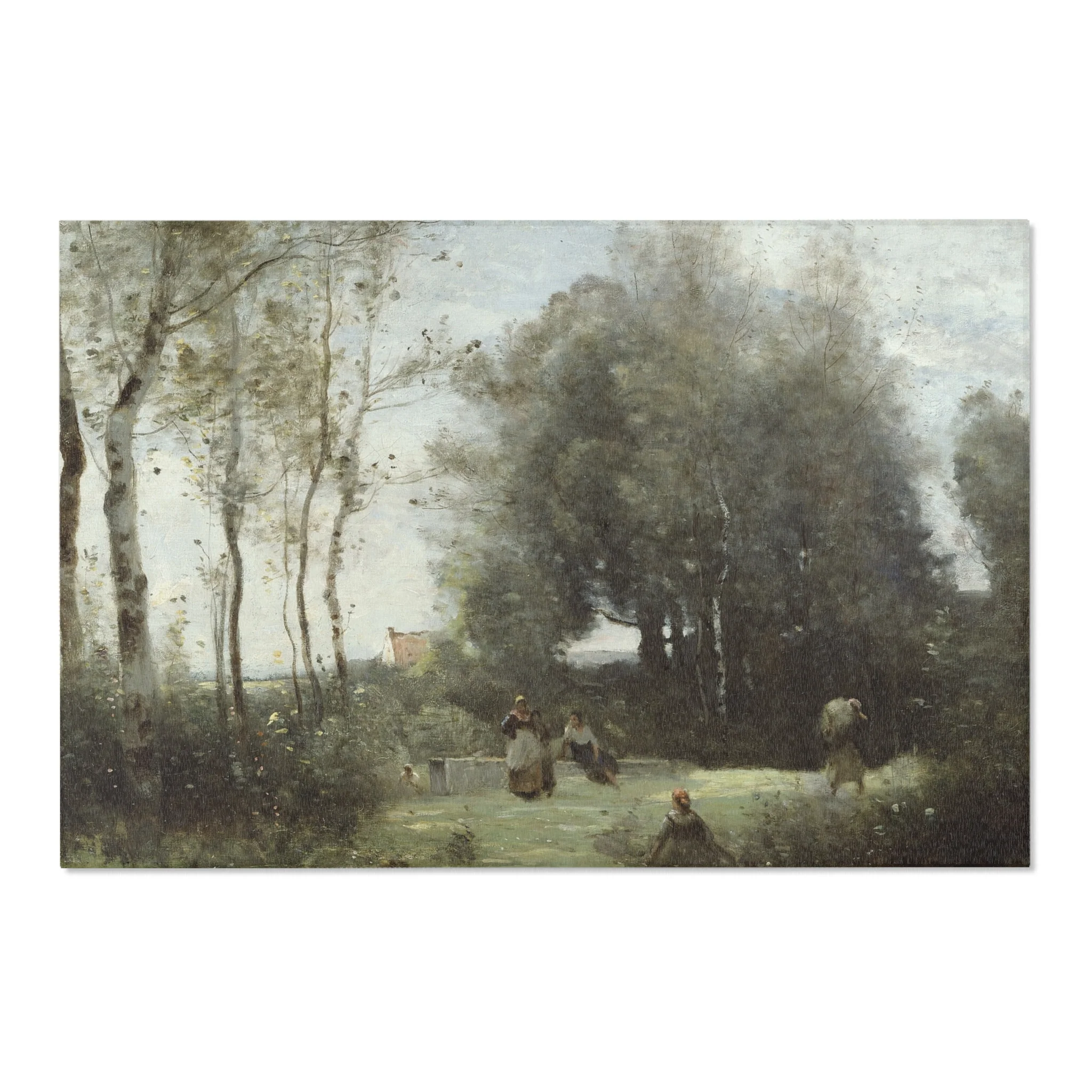 Jean Baptiste Camille Corot - Arleux-Palluel, The Bridge of Trysts | Area Rug - Image 6