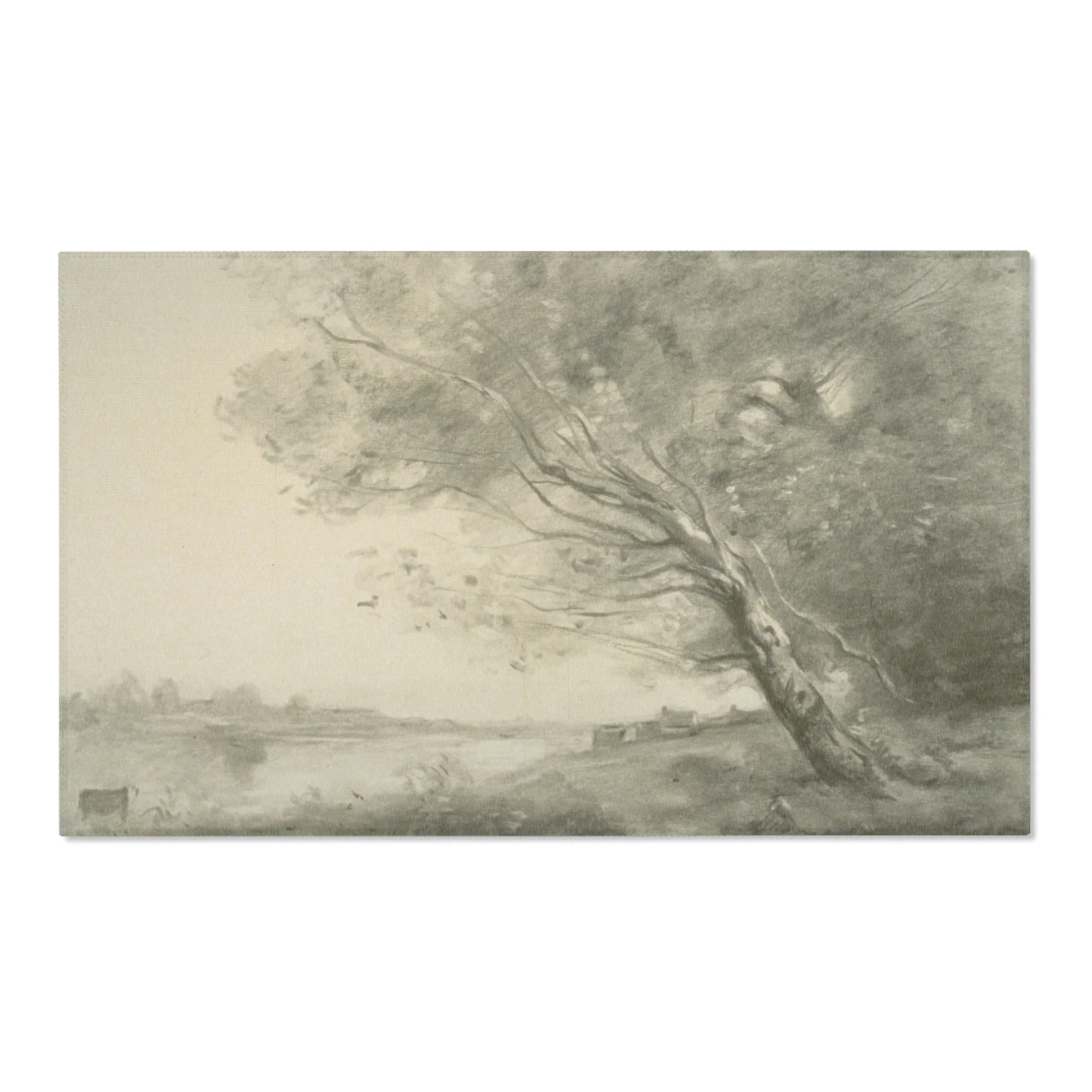 Jean Baptiste Camille Corot - Bent Tree by the Water | Area Rug - Image 5