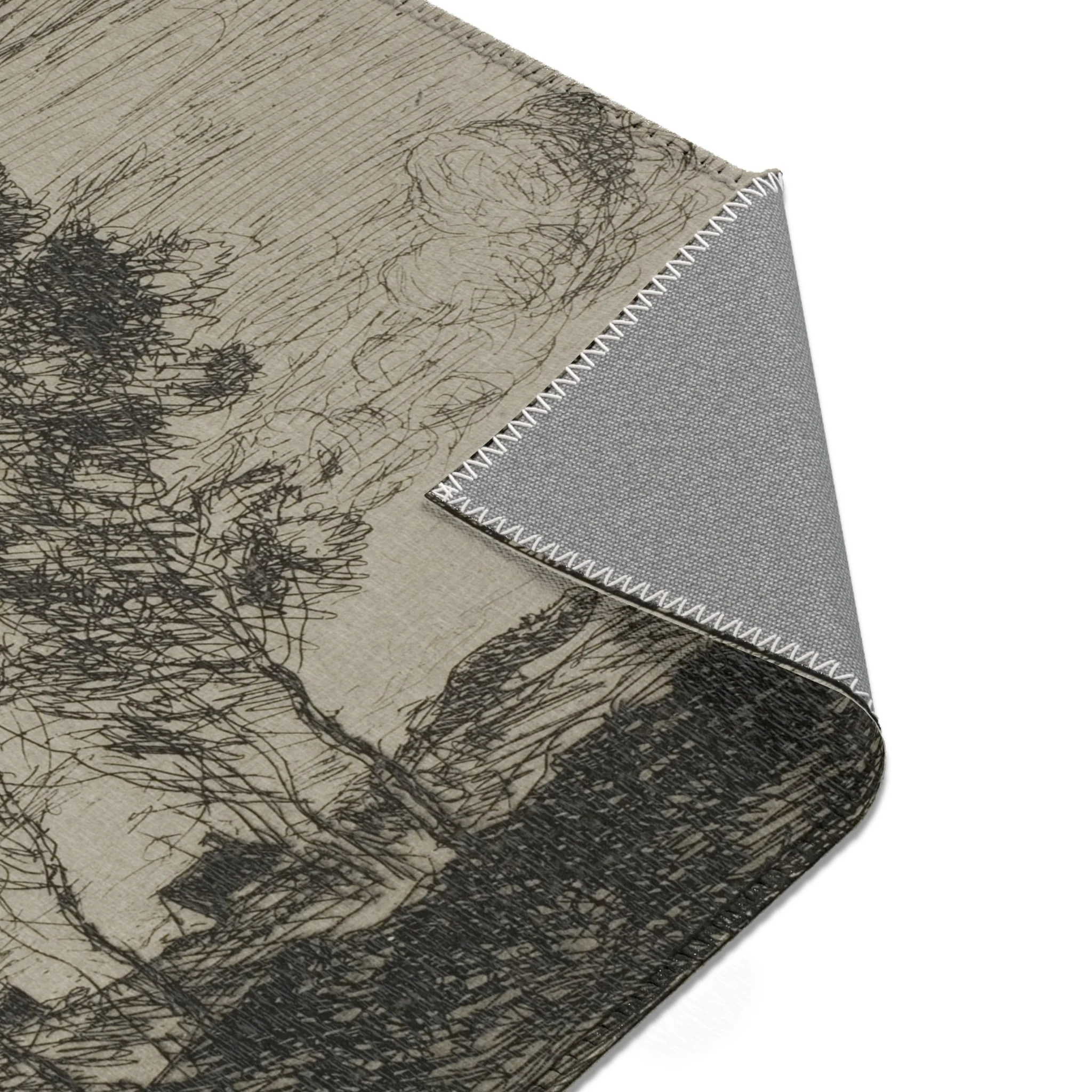 Jean Baptiste Camille Corot - In the Dunes Souvenir of the Woods of the Hague | Area Rug - Image 13