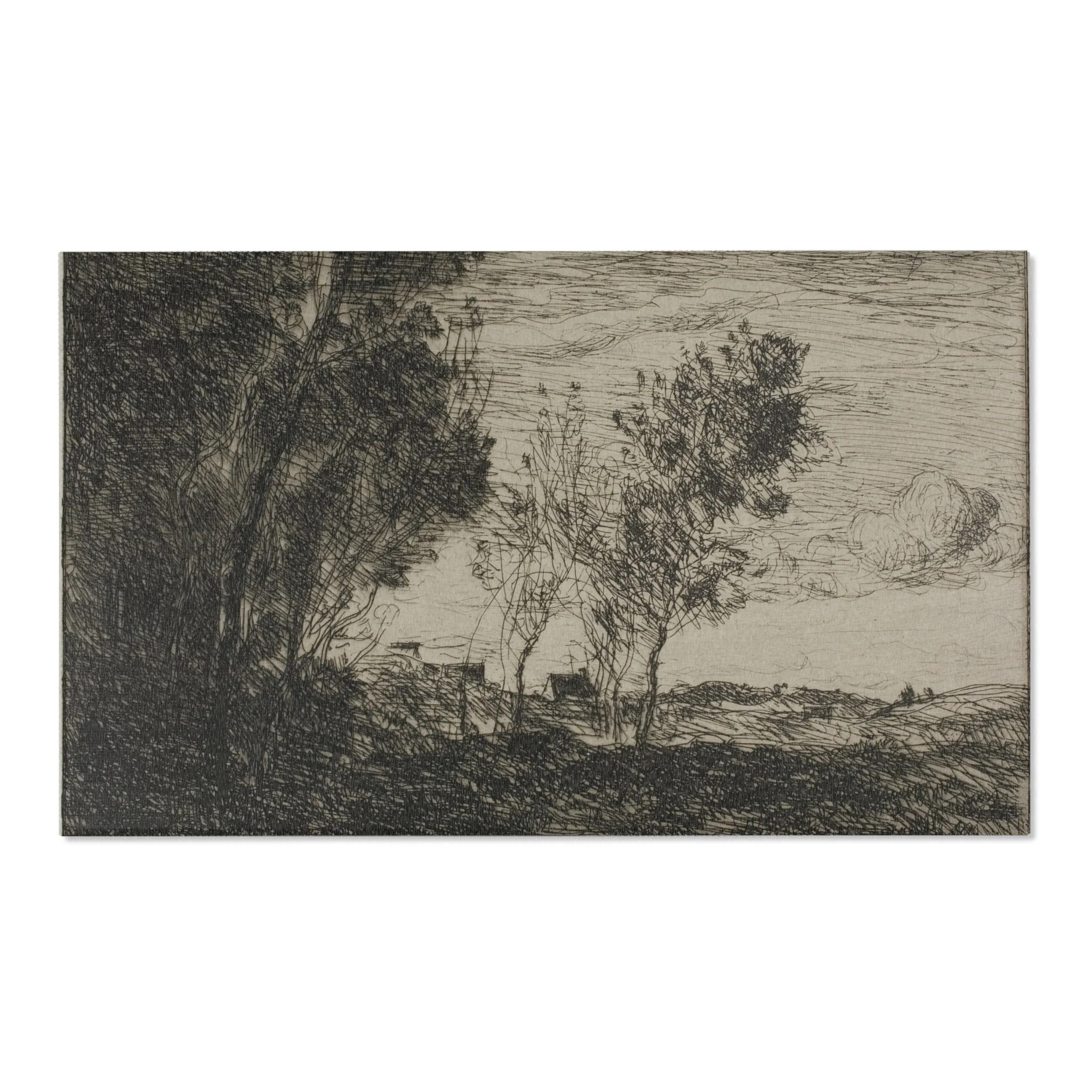 Jean Baptiste Camille Corot - In the Dunes Souvenir of the Woods of the Hague | Area Rug - Image 5