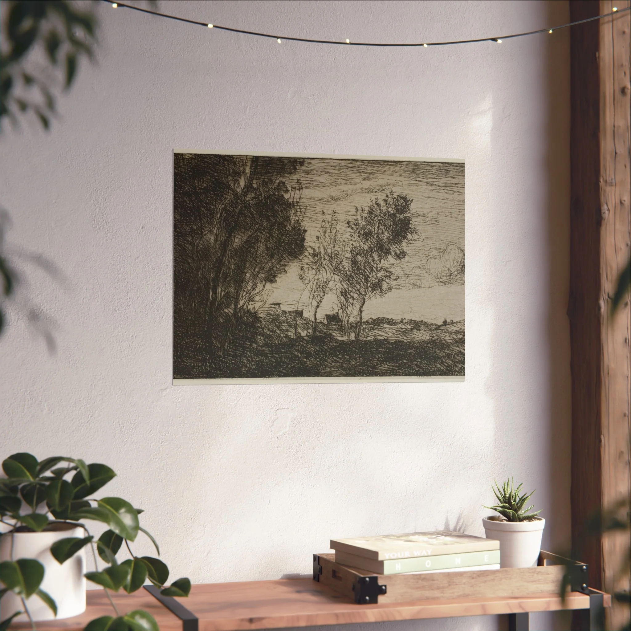 Jean Baptiste Camille Corot - In the Dunes Souvenir of the Woods of the Hague | Fine Art Poster - Image 10