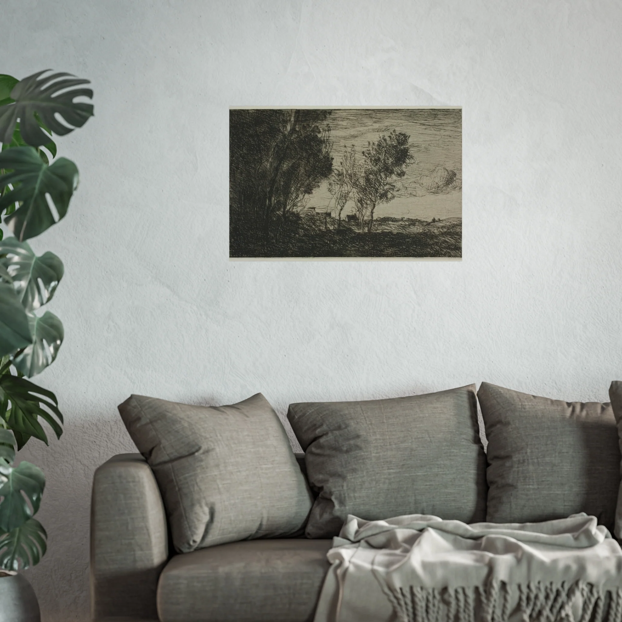 Jean Baptiste Camille Corot - In the Dunes Souvenir of the Woods of the Hague | Fine Art Poster - Image 11