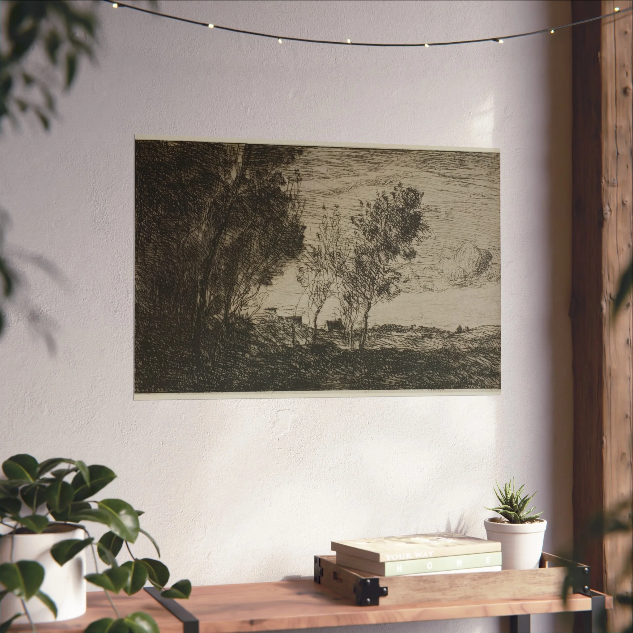 Jean Baptiste Camille Corot - In the Dunes Souvenir of the Woods of the Hague | Fine Art Poster - Image 12