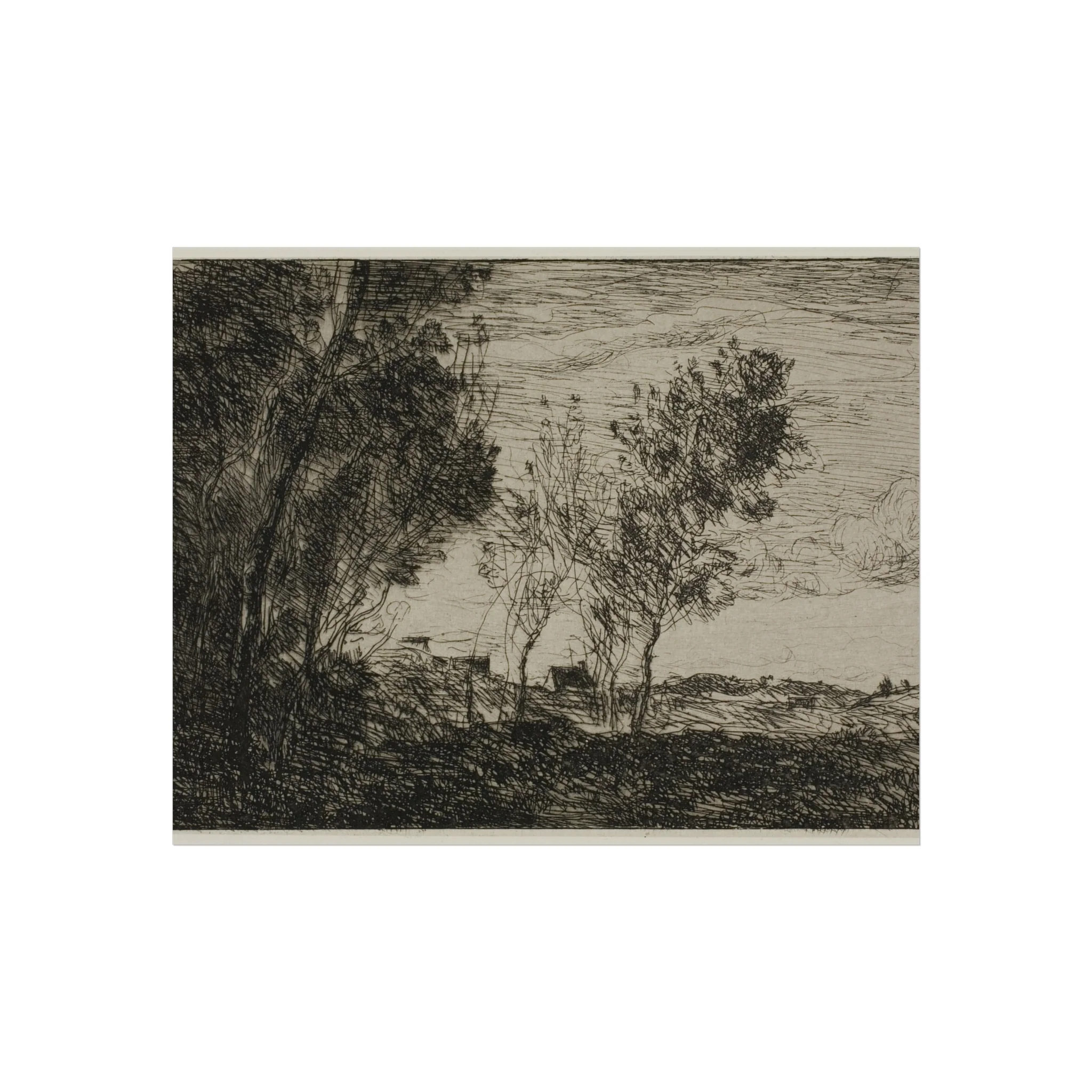 Jean Baptiste Camille Corot - In the Dunes Souvenir of the Woods of the Hague | Fine Art Poster - Image 2