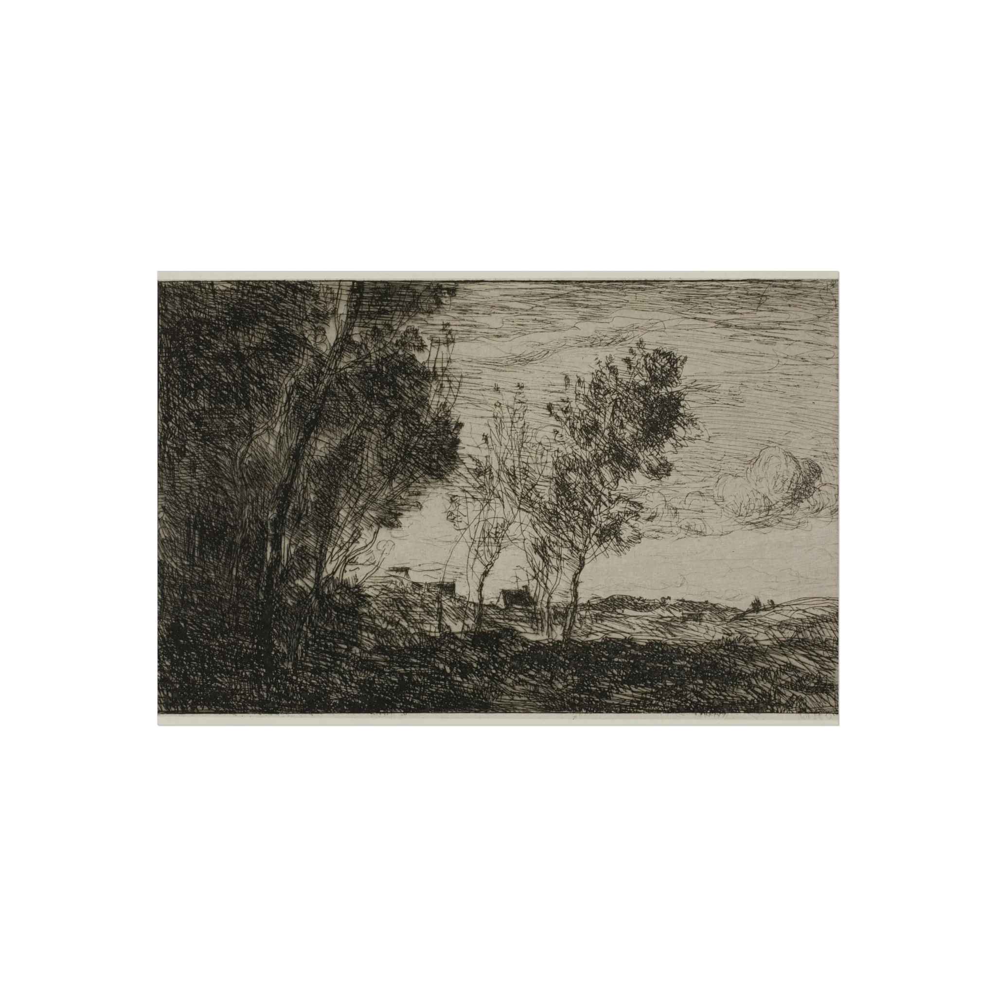 Jean Baptiste Camille Corot - In the Dunes Souvenir of the Woods of the Hague | Fine Art Poster - Image 4