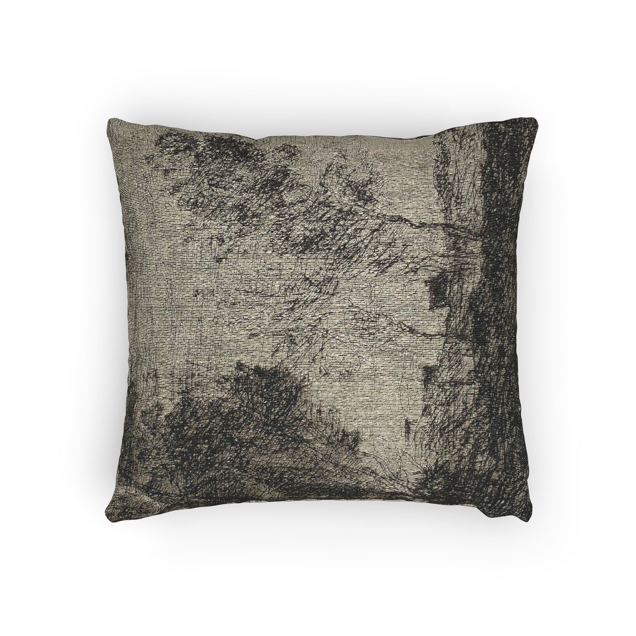 Jean Baptiste Camille Corot - In the Dunes Souvenir of the Woods of the Hague | Woven Pillow - Image 5