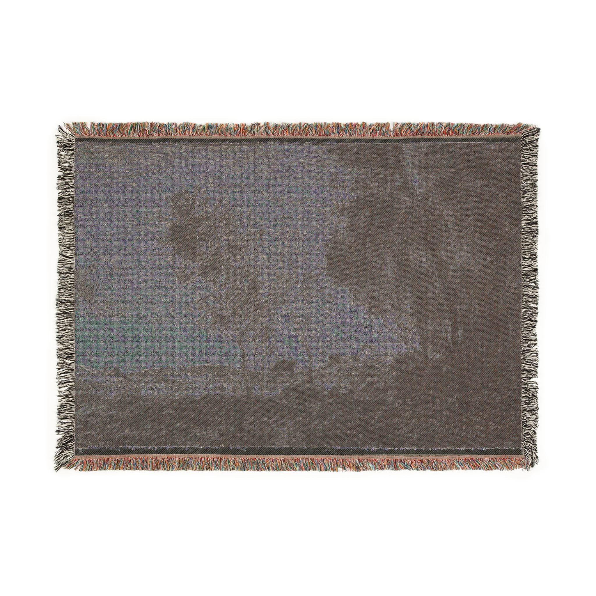 Jean Baptiste Camille Corot - In the Dunes Souvenir of the Woods of the Hague | Woven Tapestry Blanket - Image 4