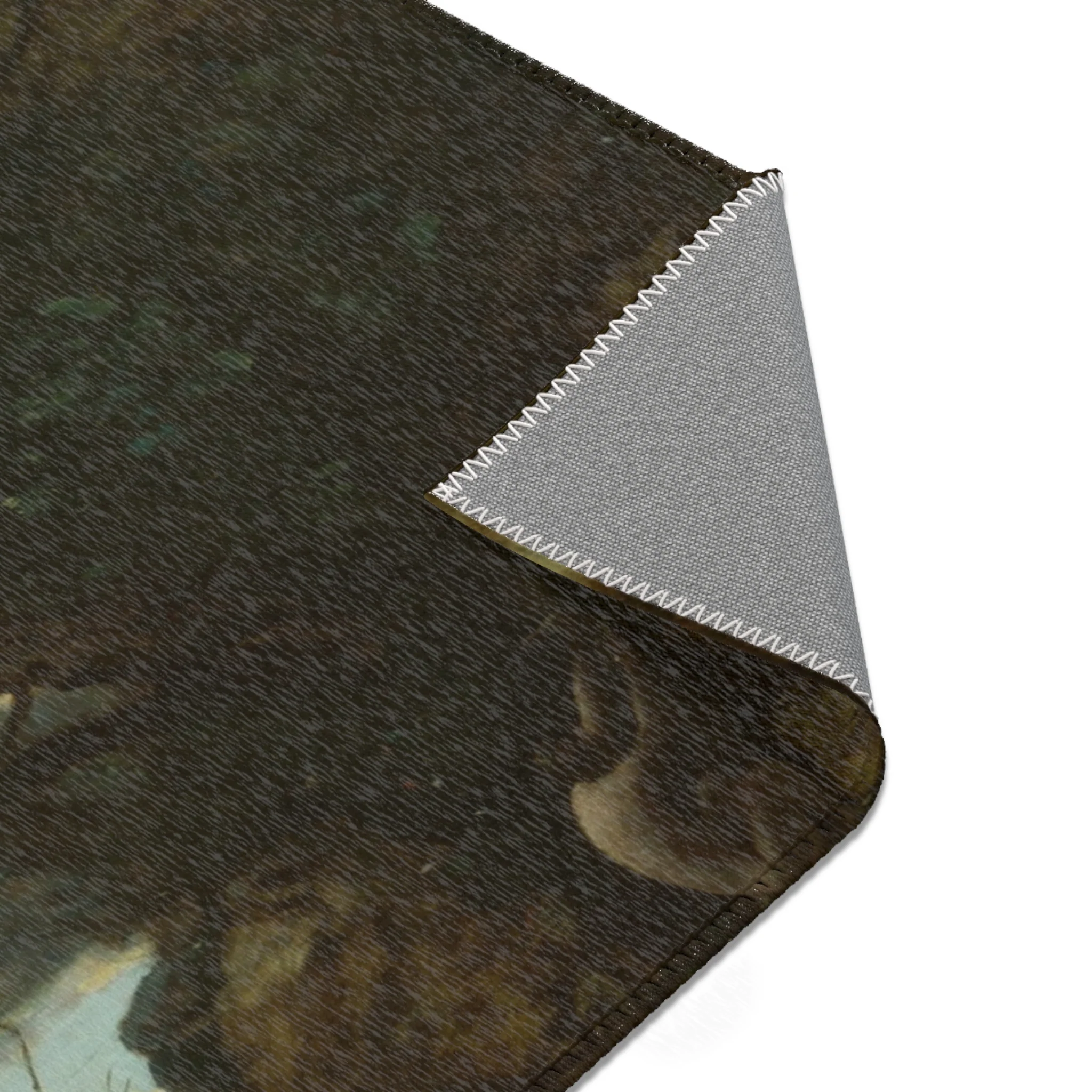 Jean Baptiste Camille Corot - Souvenir of the Environs of Lake Nemi | Area Rug - Image 15