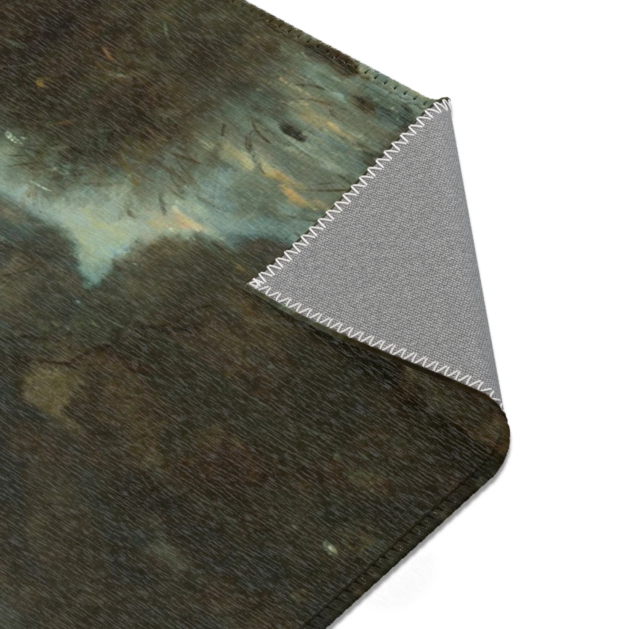 Jean Baptiste Camille Corot - Souvenir of the Environs of Lake Nemi | Area Rug - Image 9