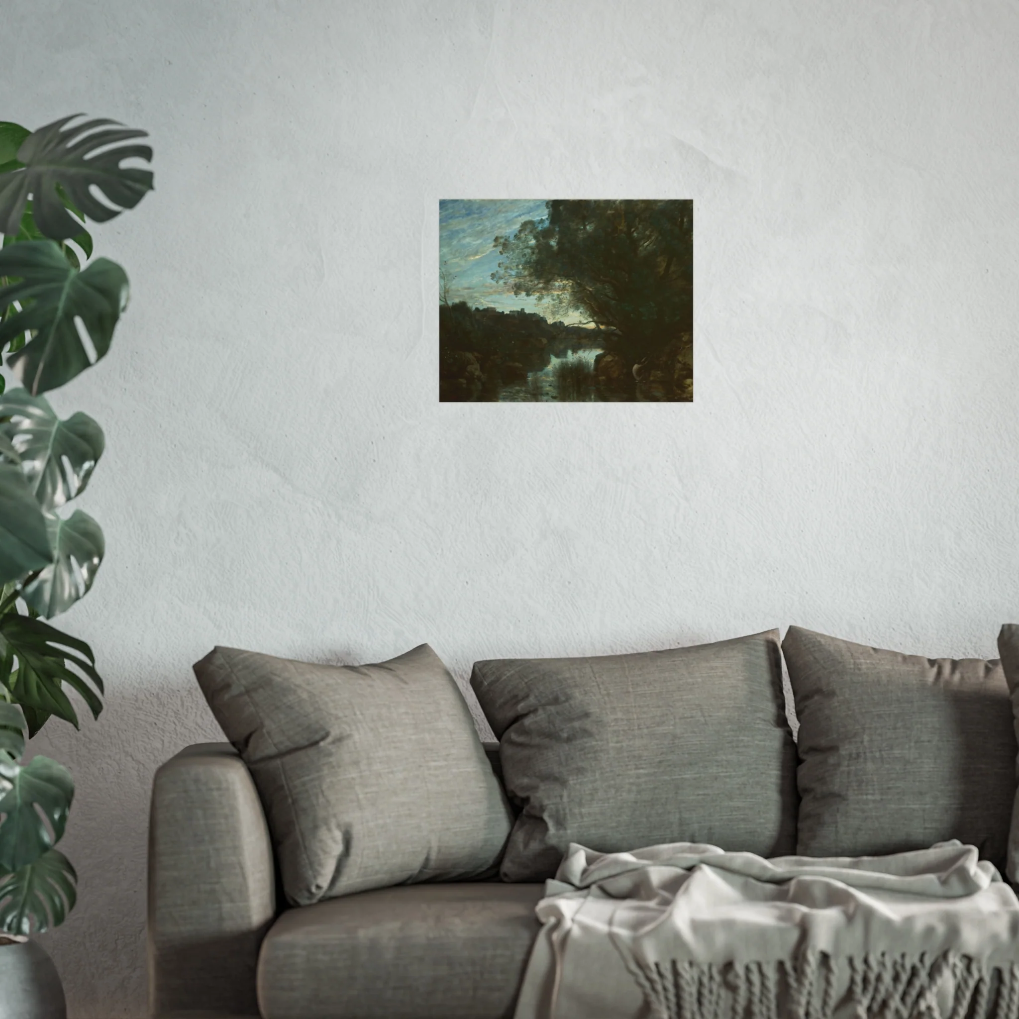 Jean Baptiste Camille Corot - Souvenir of the Environs of Lake Nemi | Fine Art Poster - Image 7