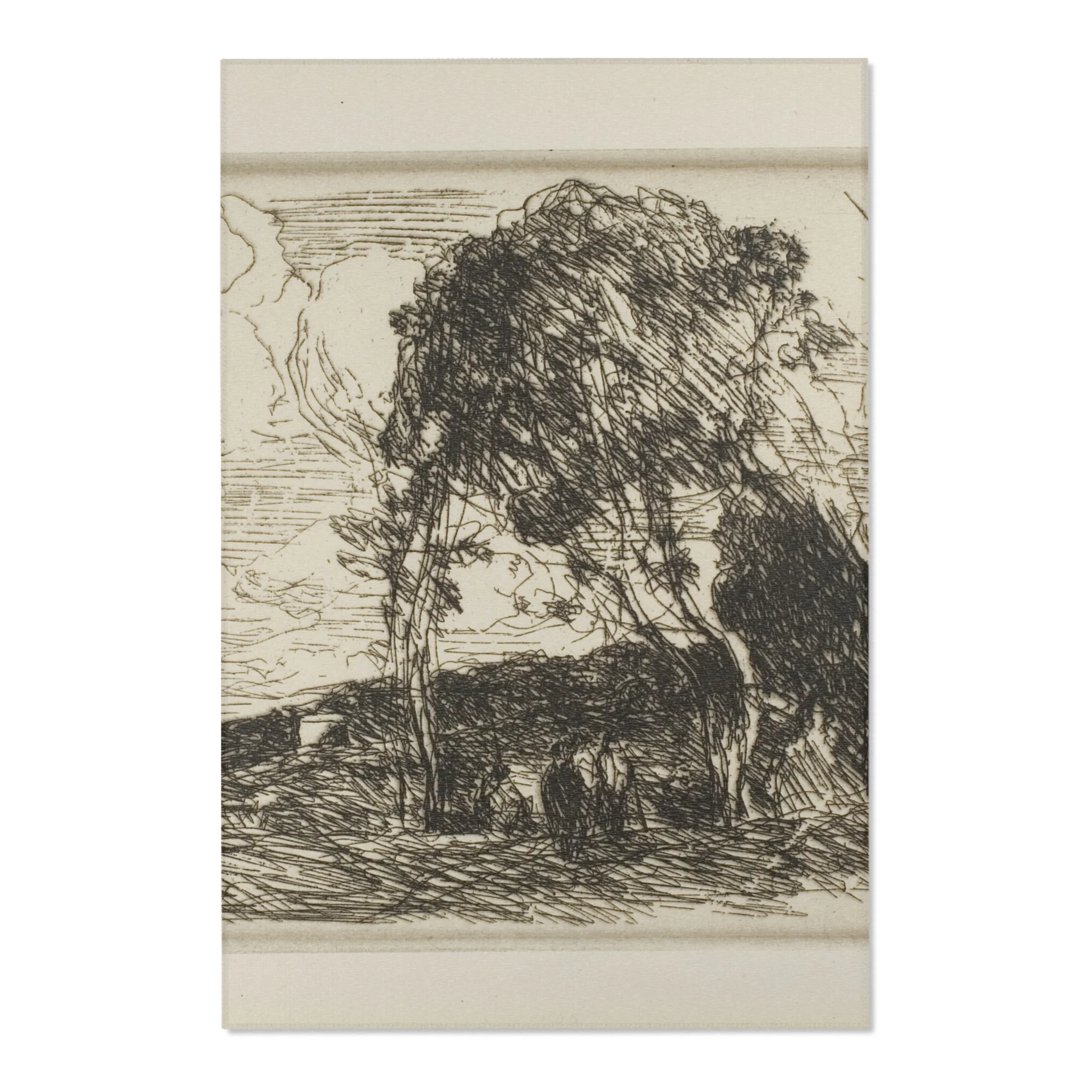 Jean Baptiste Camille Corot - Souvenir of the Fortifications of Douai | Area Rug - Image 3
