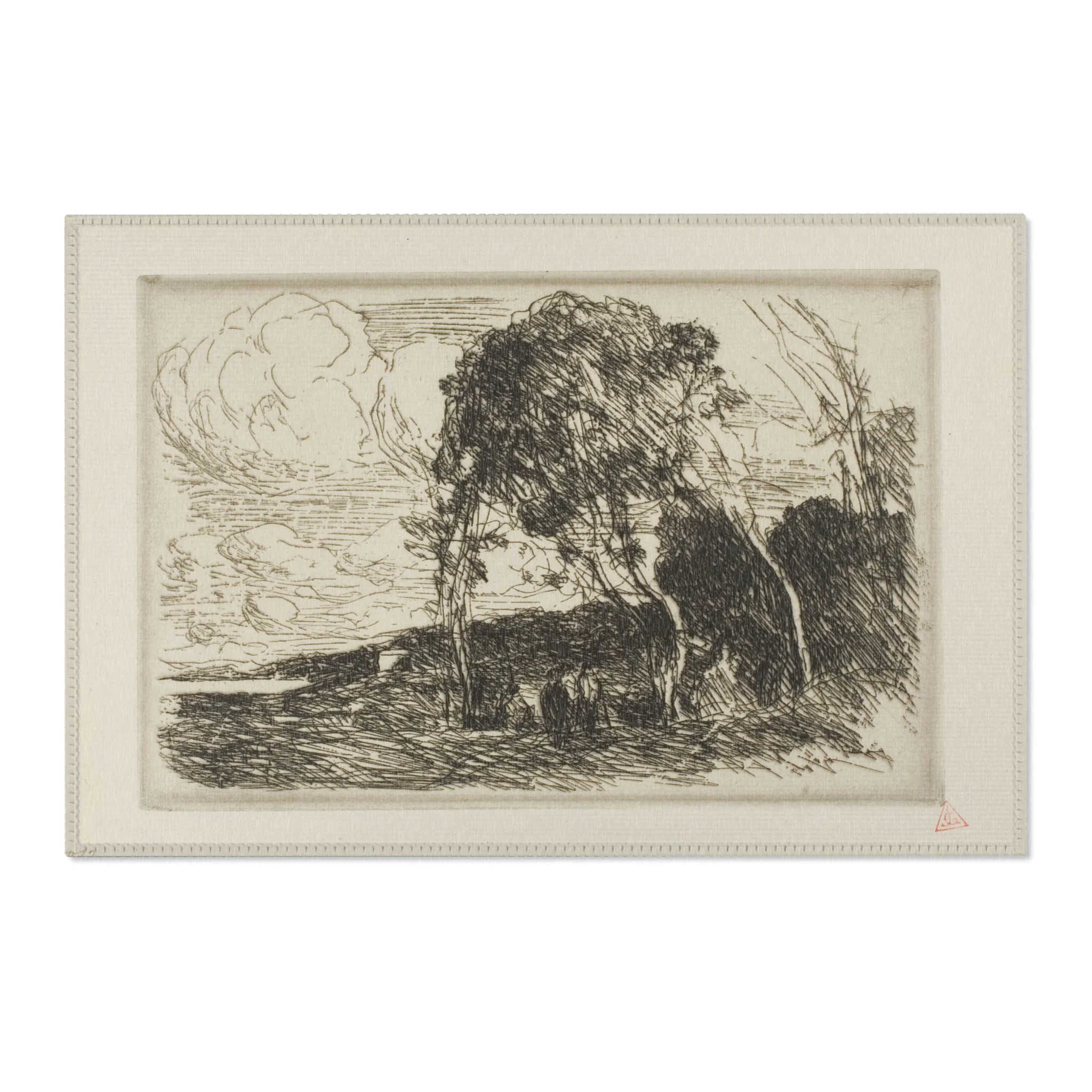 Jean Baptiste Camille Corot - Souvenir of the Fortifications of Douai | Area Rug - Image 4