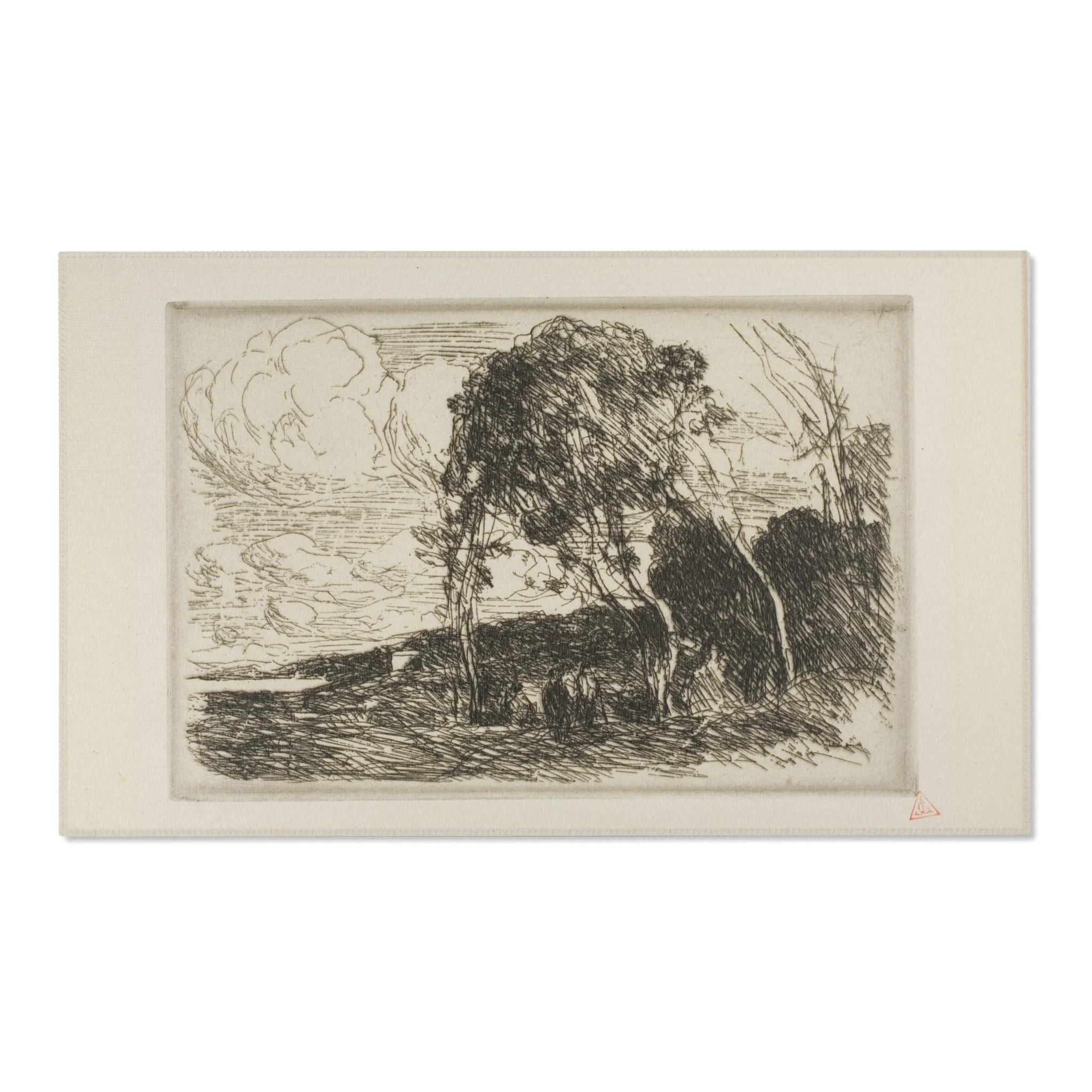 Jean Baptiste Camille Corot - Souvenir of the Fortifications of Douai | Area Rug - Image 5