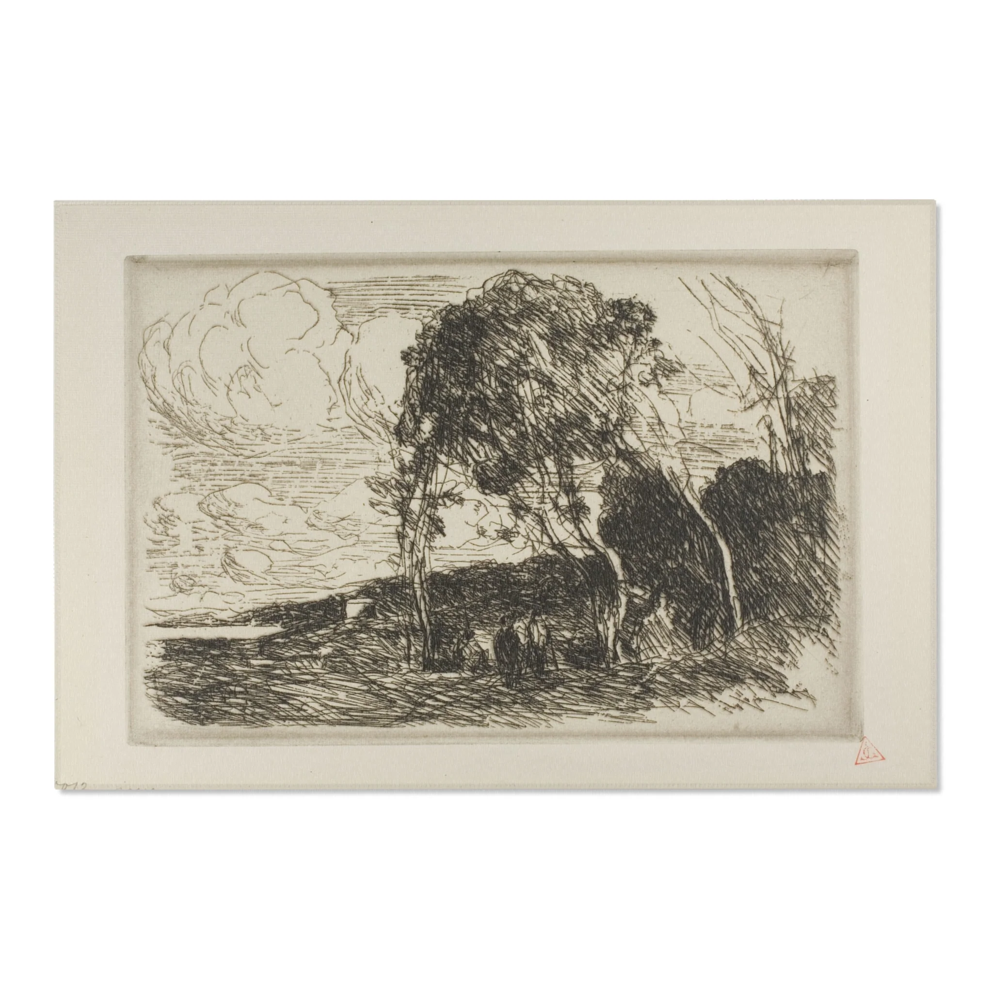 Jean Baptiste Camille Corot - Souvenir of the Fortifications of Douai | Area Rug - Image 6