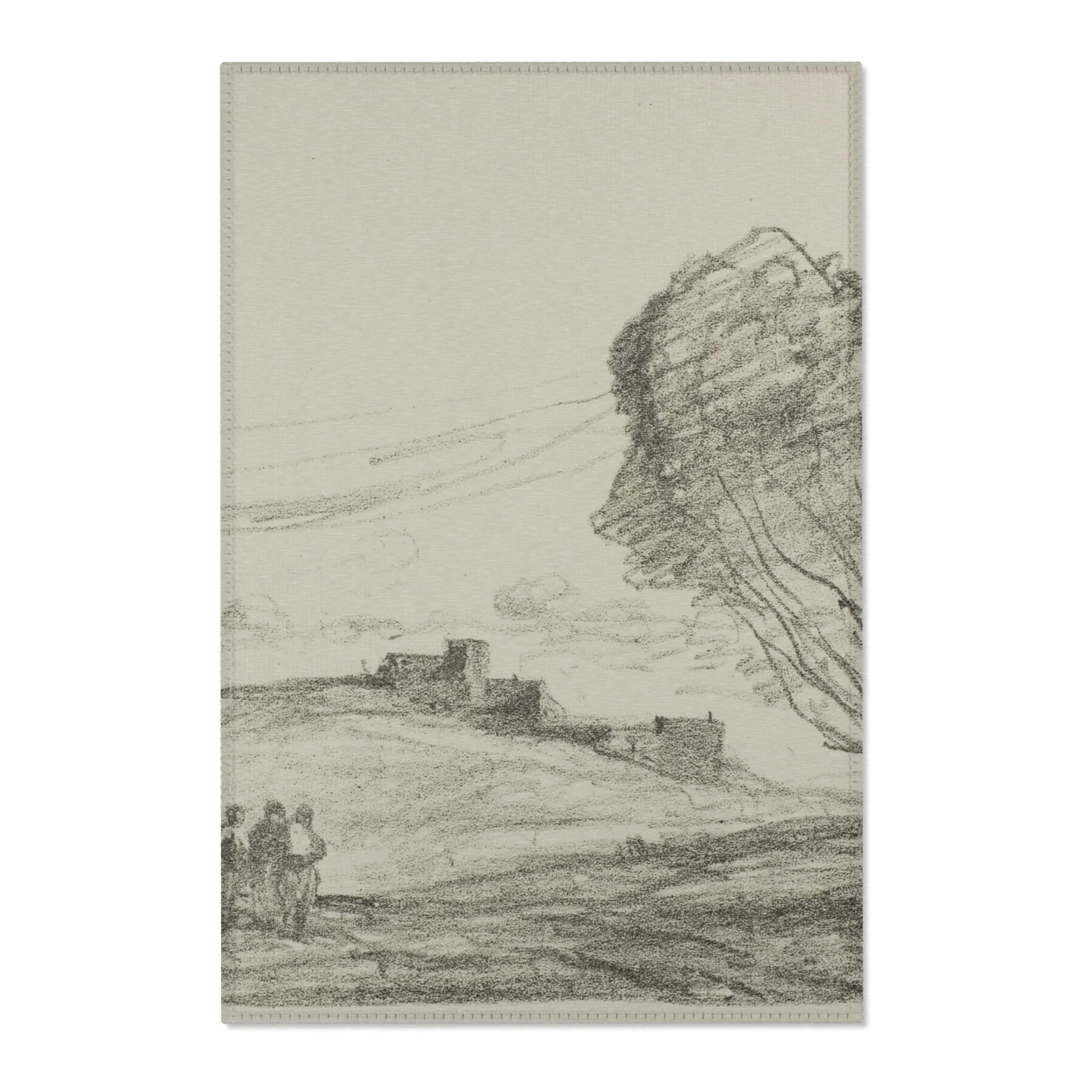 Jean Baptiste Camille Corot - The Isolated Fort | Area Rug
