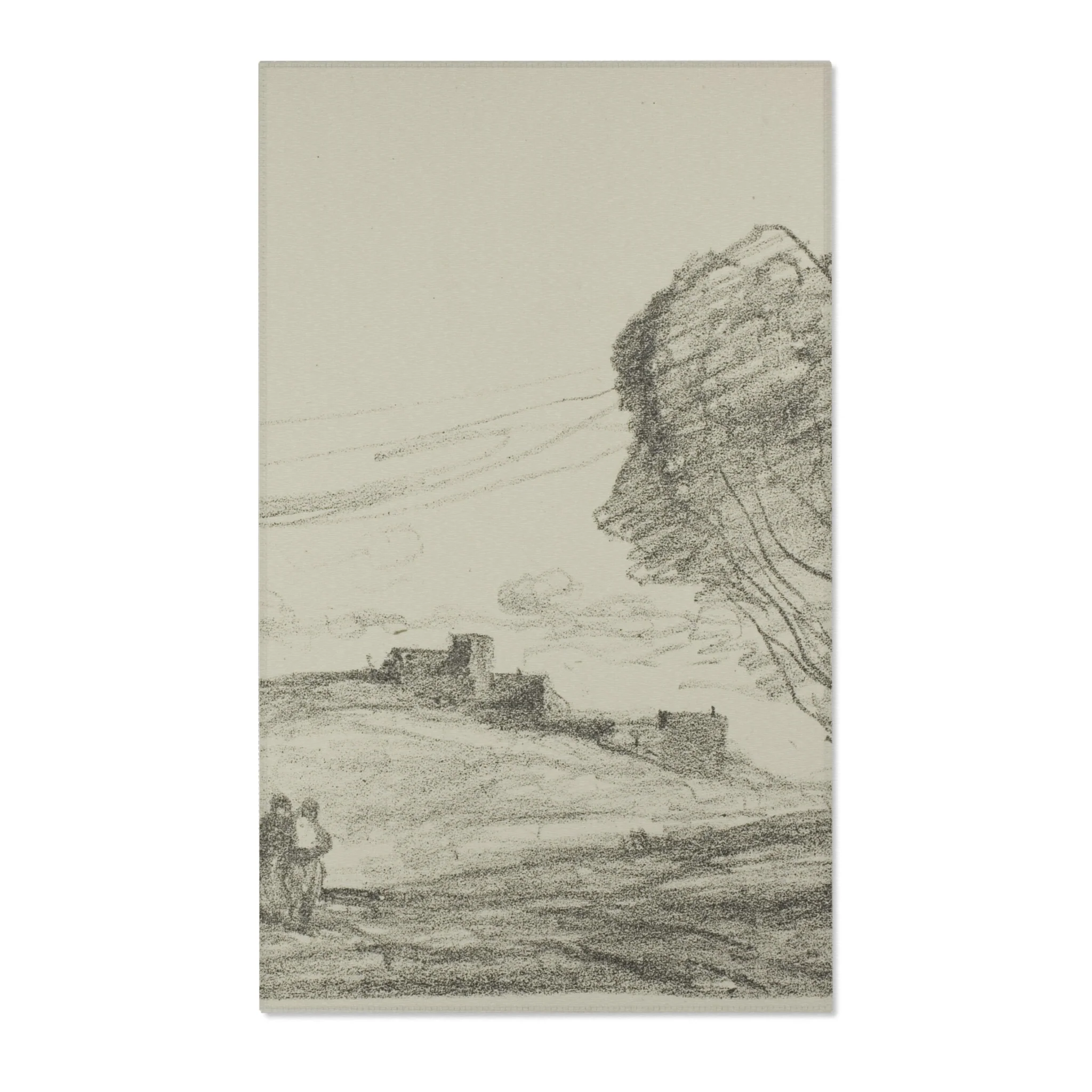 Jean Baptiste Camille Corot - The Isolated Fort | Area Rug - Image 2