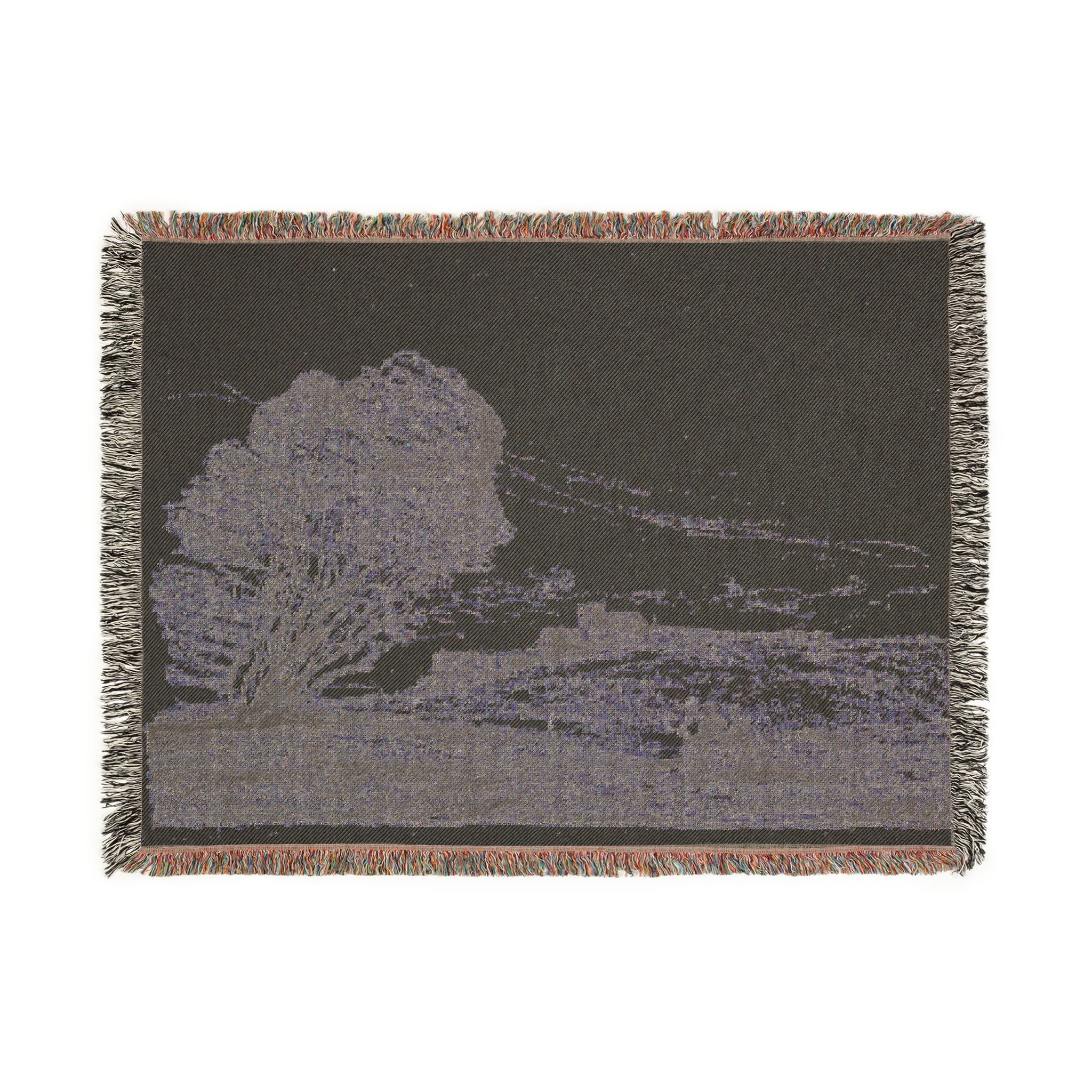 Jean Baptiste Camille Corot - The Isolated Fort | Woven Tapestry Blanket - Image 12